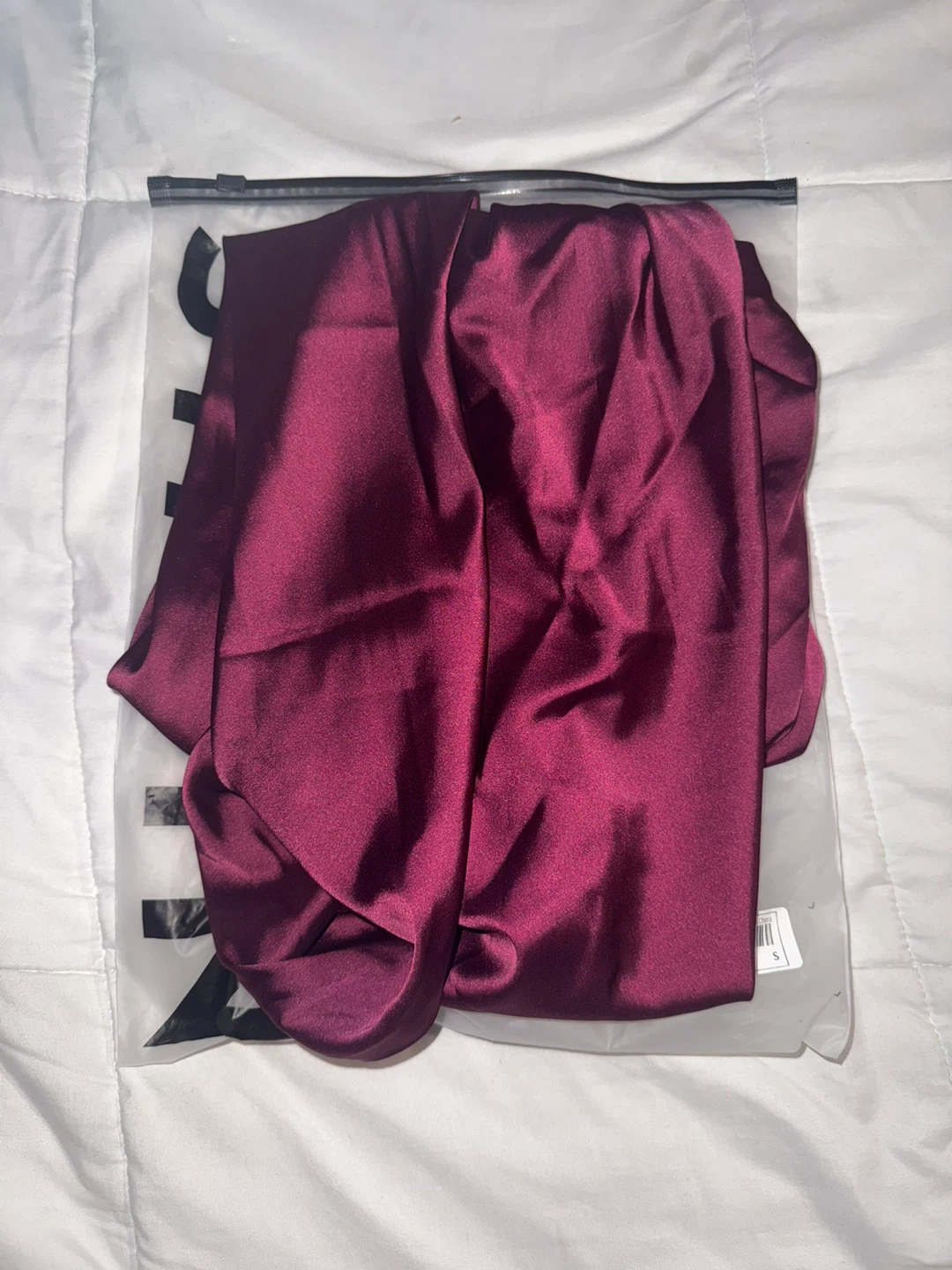 Burgundy Satin Slip Dress - photo 2