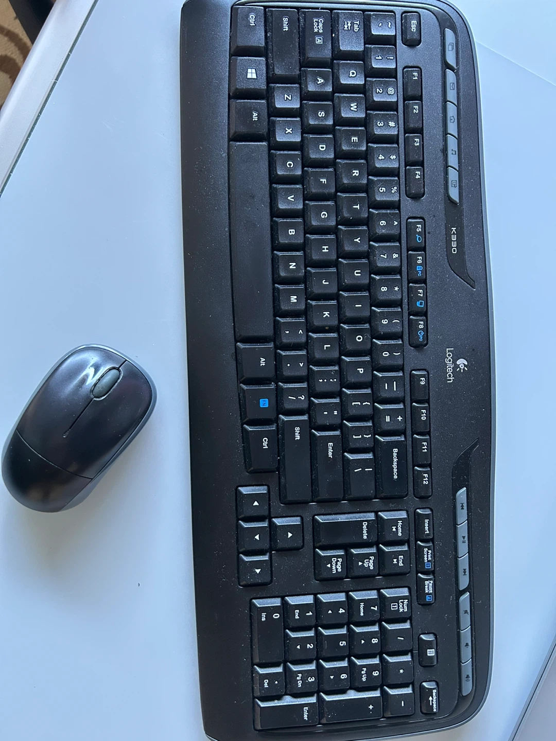 Logitech K330 Keyboard and Mouse Combo - Black