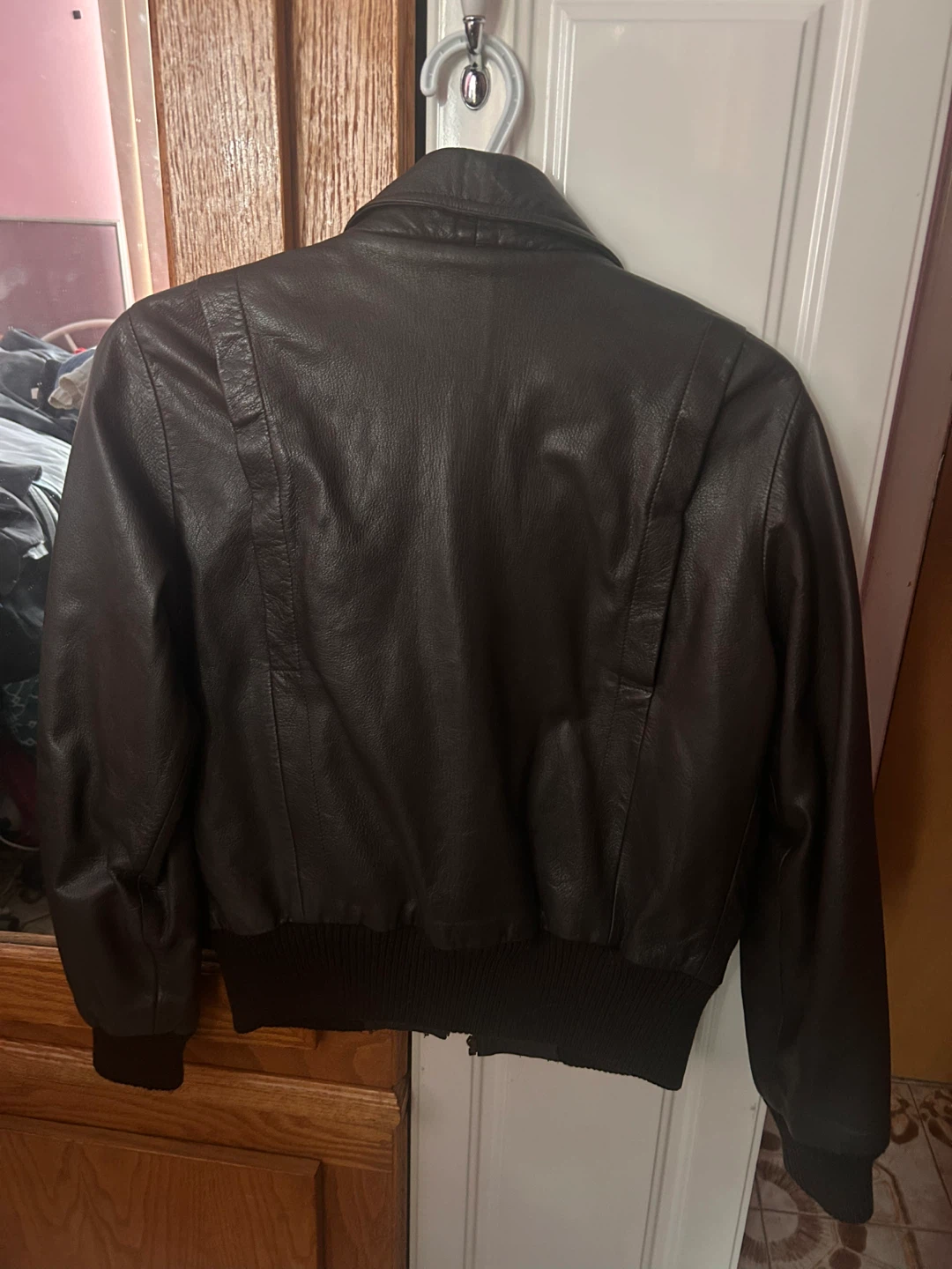 J. Crew Leather Bomber Jacket - photo 3