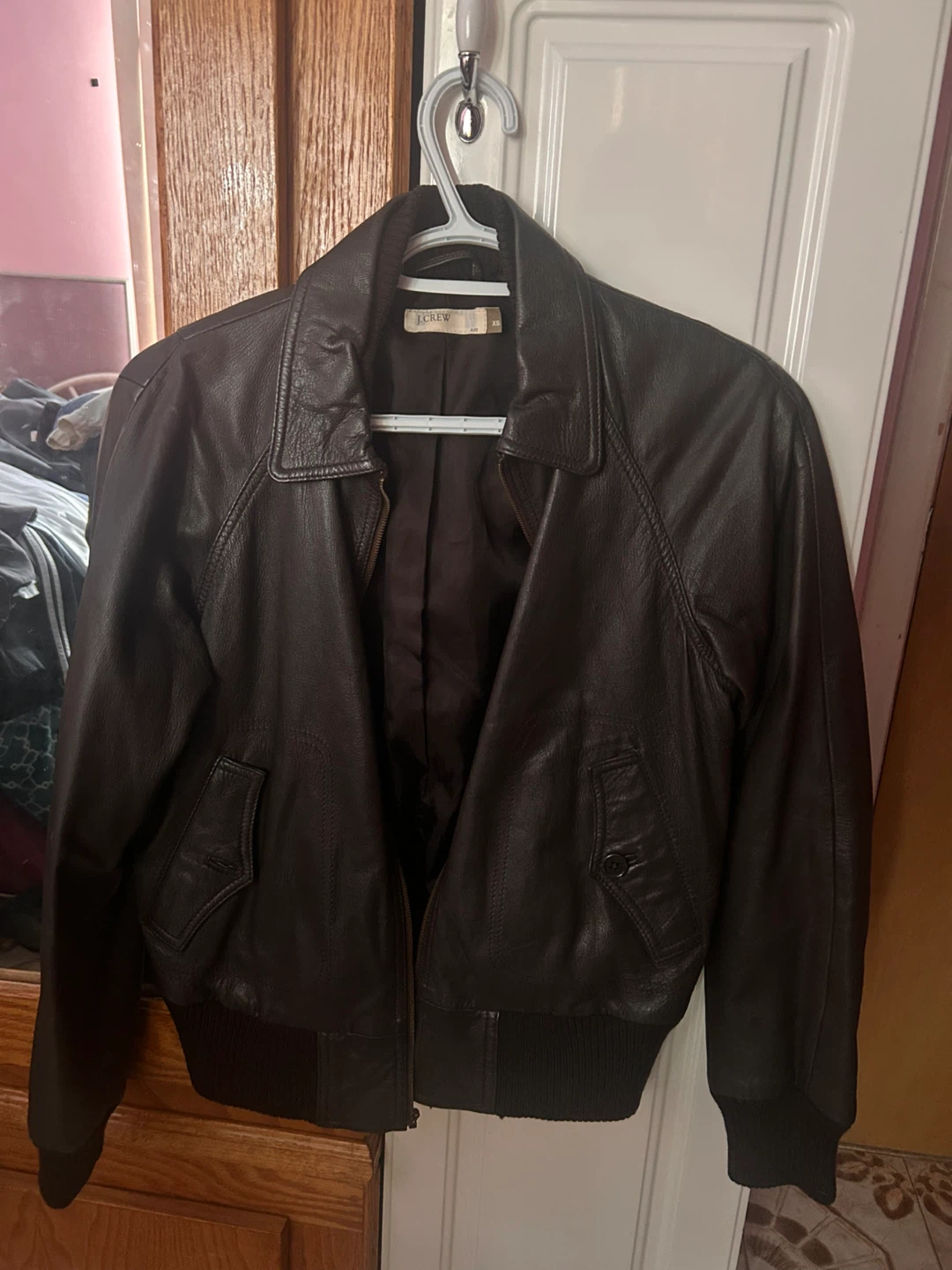 J. Crew Leather Bomber Jacket