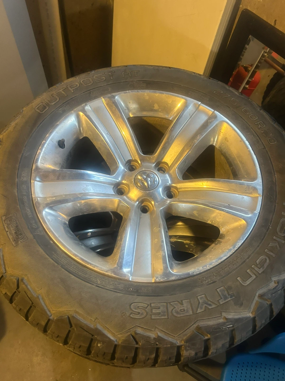 TODAY Ram 1500 20inch rims with Nokian  AT 275/60R20 Tires