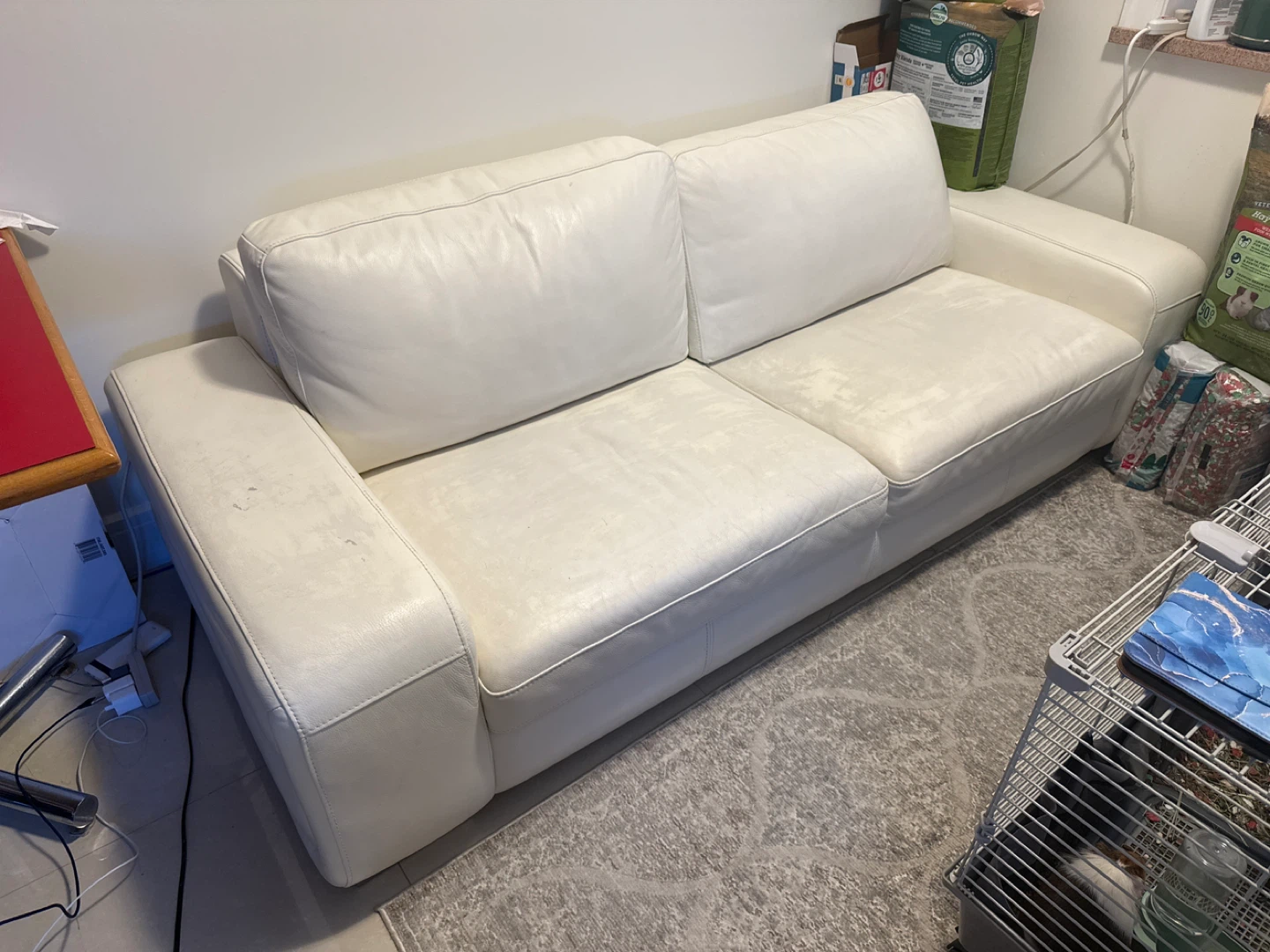 White Leather Sofa