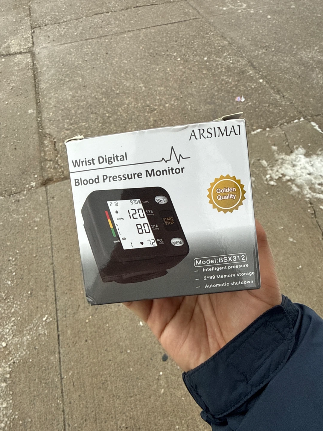 Wrist digital blood pressure monitor