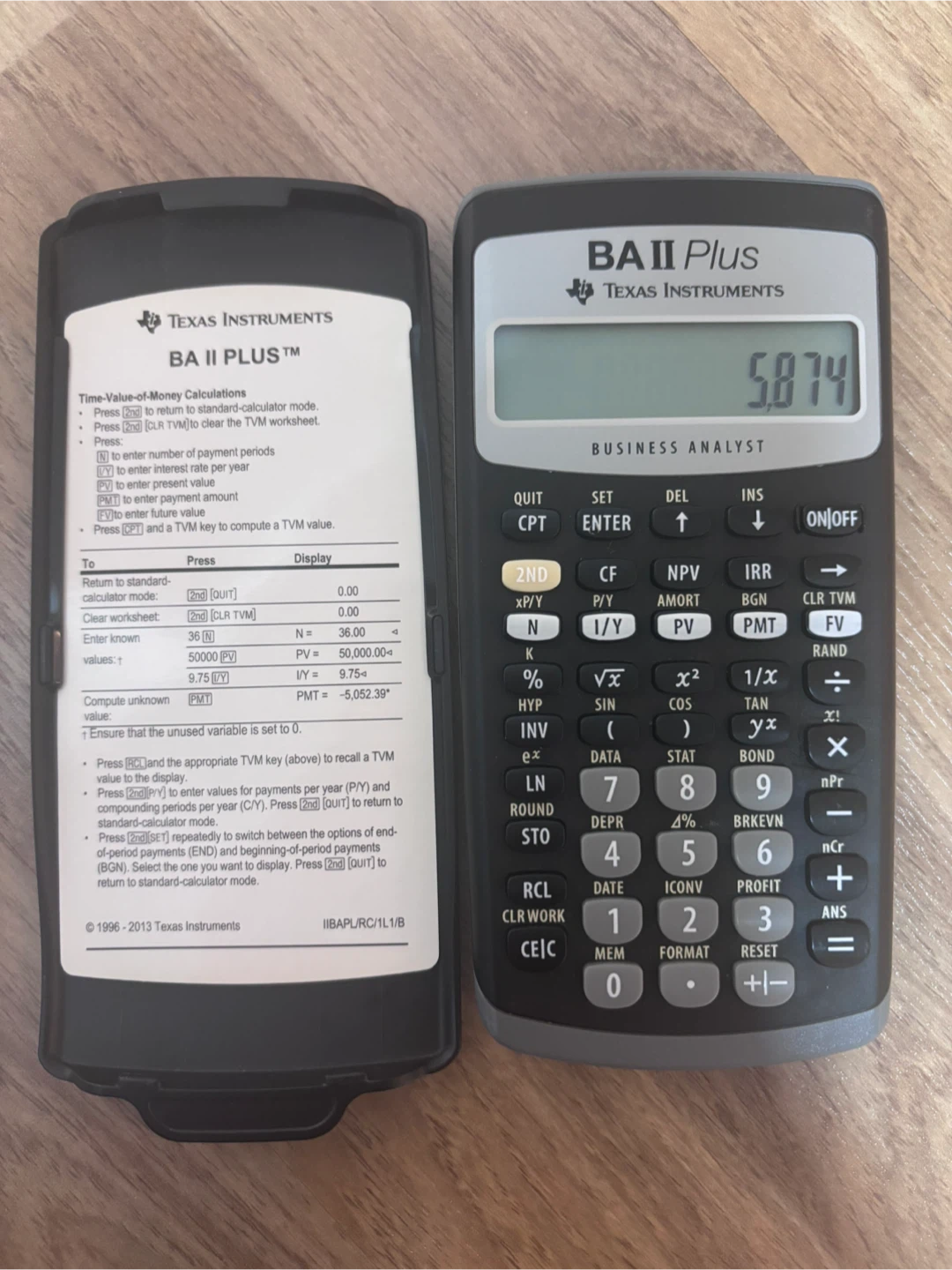 Texas Instruments BA II Plus Financial Calculator