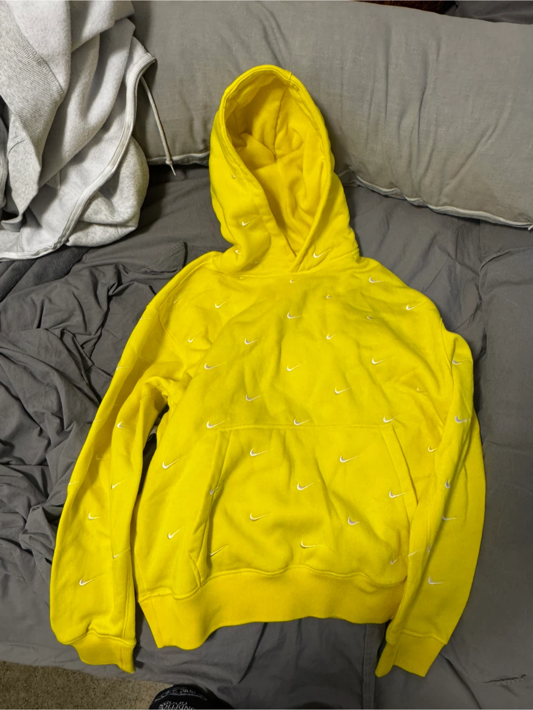Nike Yellow All Over Print Hoodie