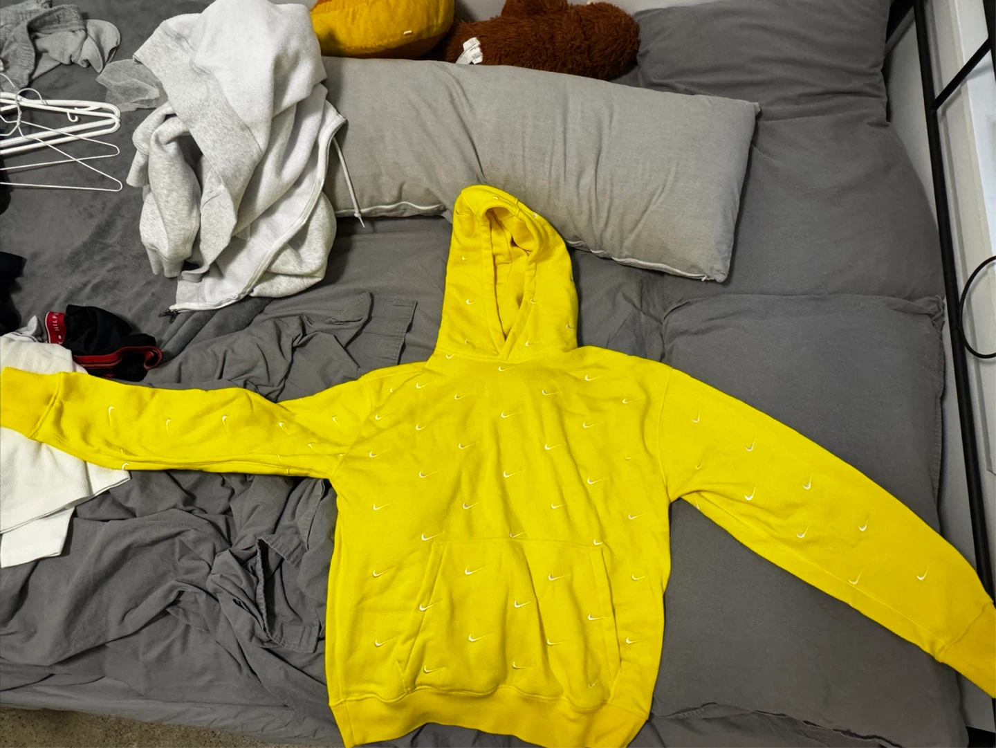 Nike Yellow All Over Print Hoodie - photo 2