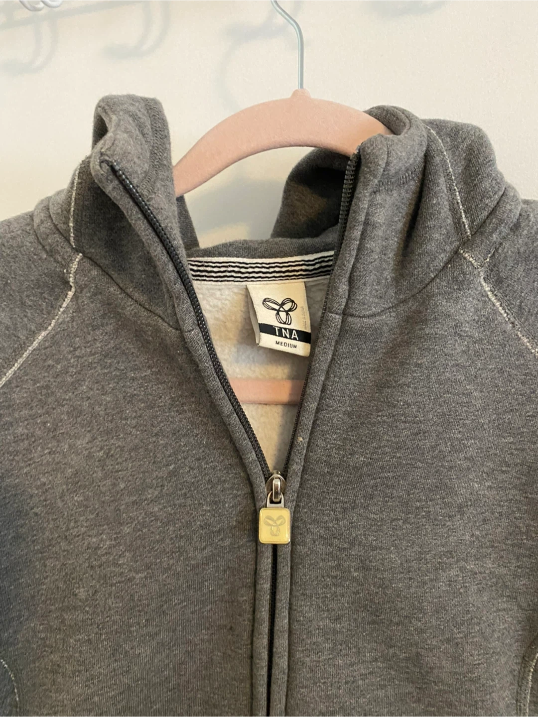 TNA Full Zip Hoodie - Grey, Medium - photo 4