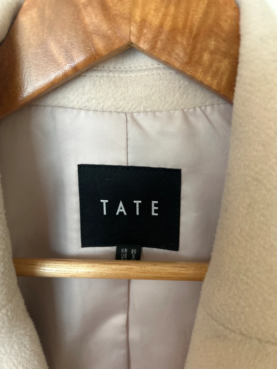 Tate Beige Wool Blended Coat - Size S - photo 2