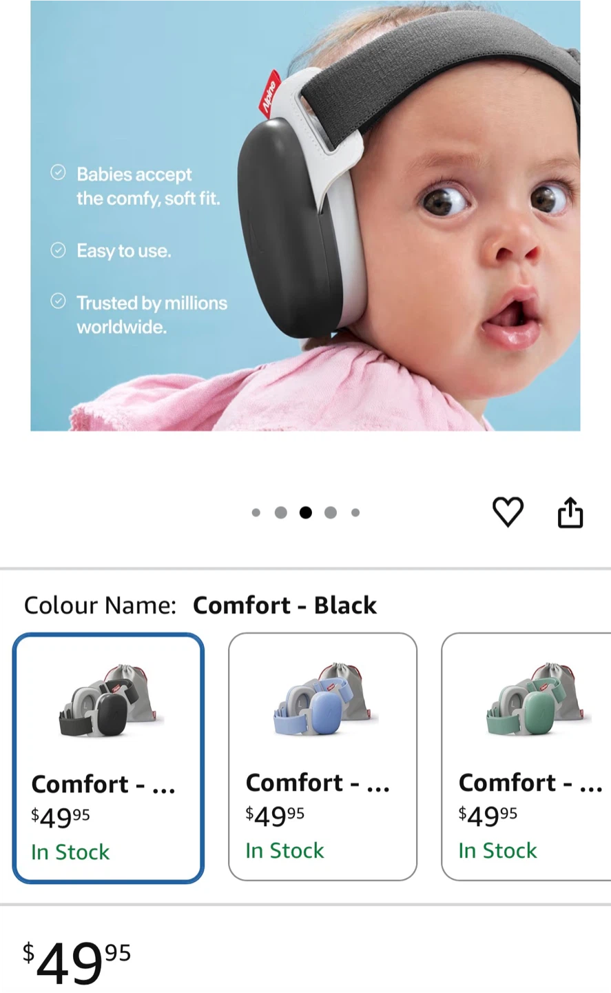 Alpine Muffy Baby Noise Reduction Earmuffs - Comfort Black - photo 4