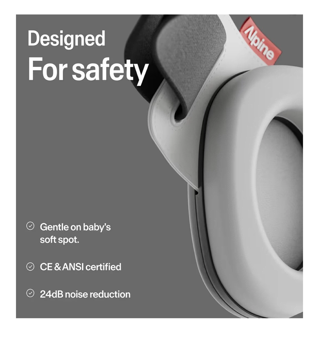 Alpine Muffy Baby Noise Reduction Earmuffs - Comfort Black - photo 5