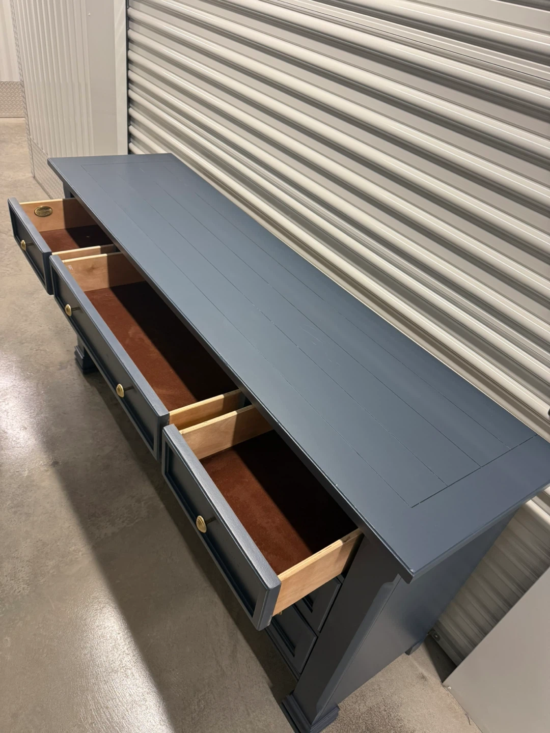 🚨Free Delivery Navy Blue Solid Wood Dresser - 7 Drawers - photo 3