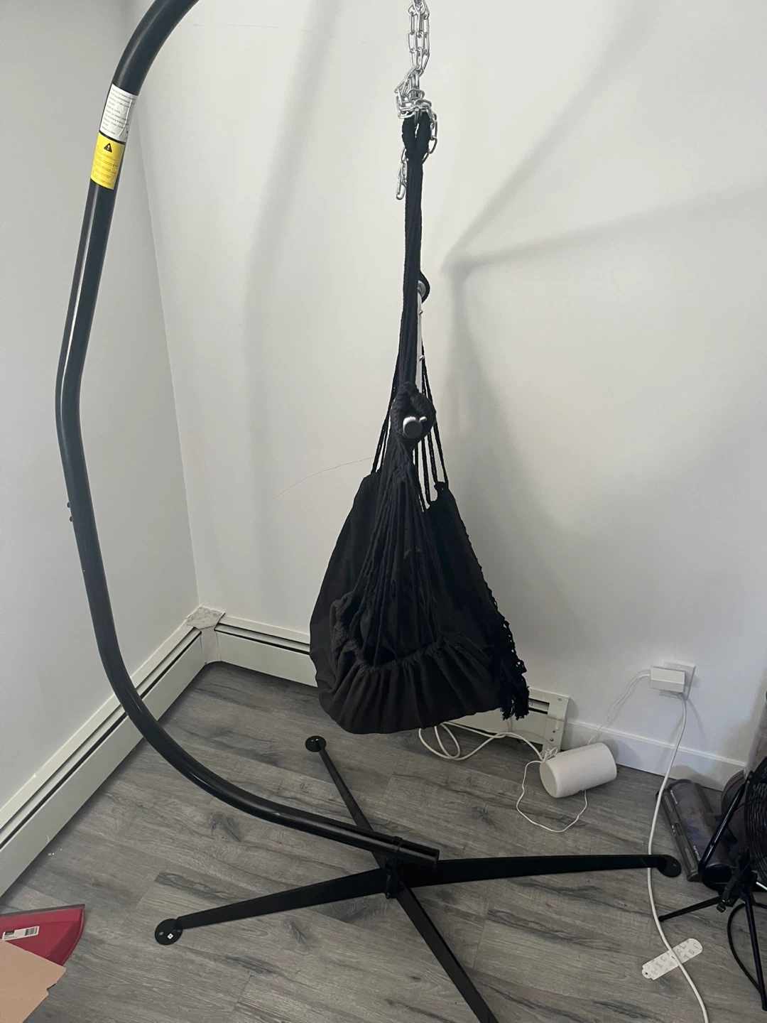 Hanging Hammock Chair with Stand - Black - photo 3