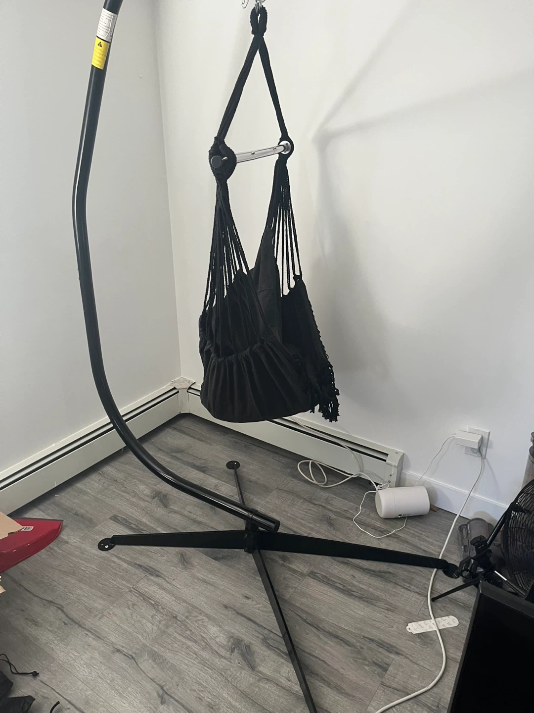 Hanging Hammock Chair with Stand - Black - photo 2