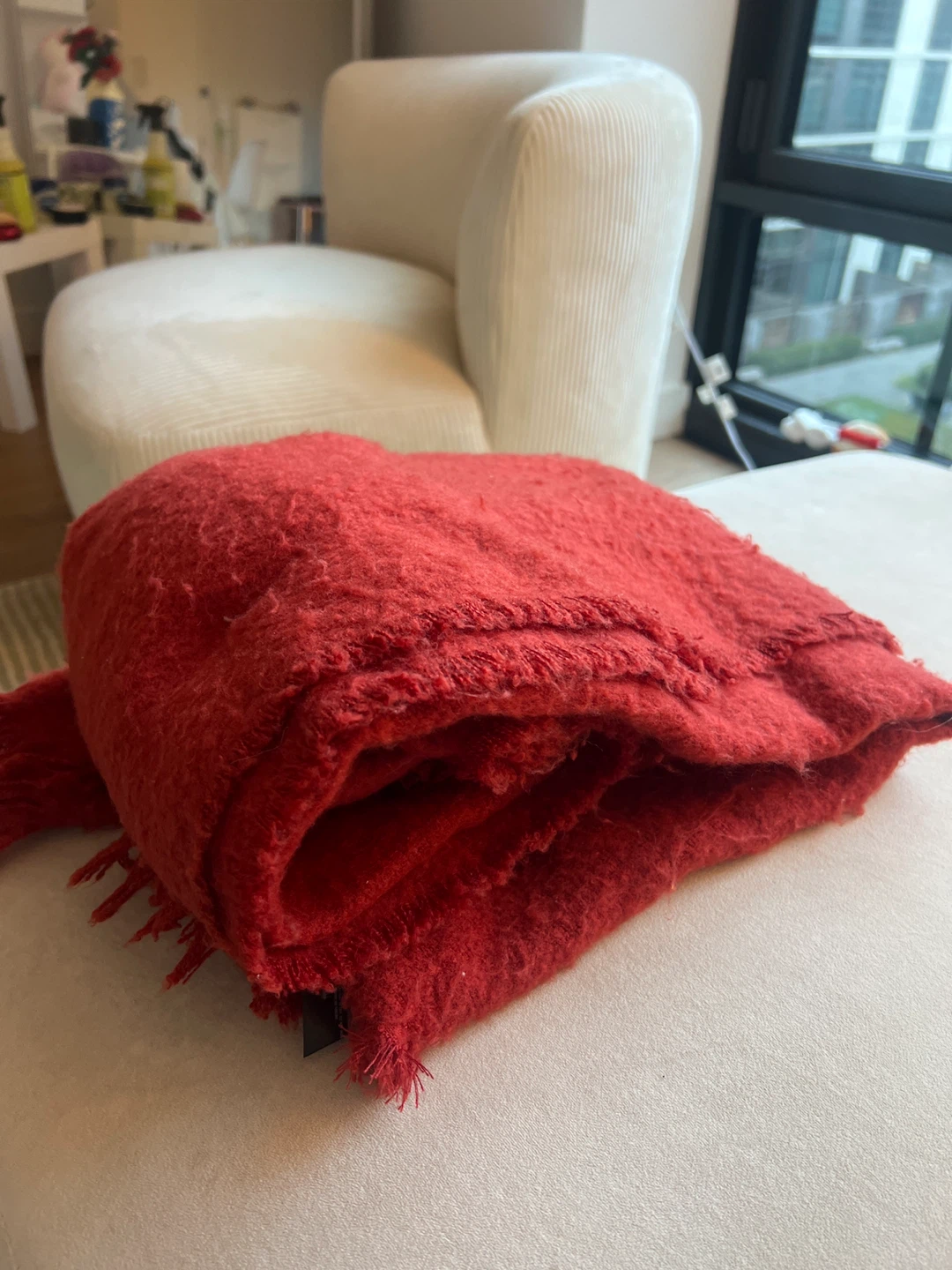 Brick Red Urban Outfitters Blanket Scarf
