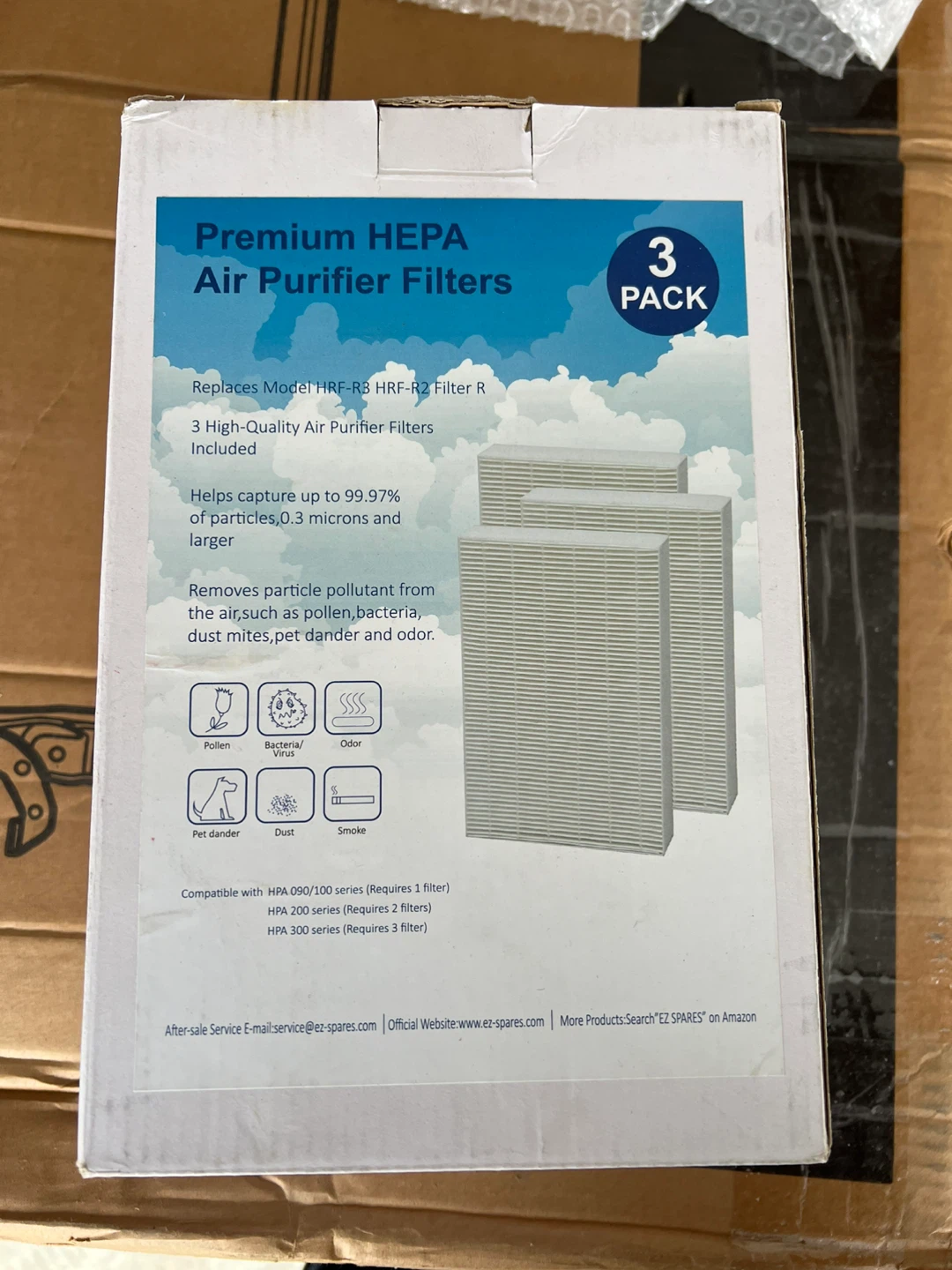 🥕 EZ SPARES 3pcs True Hepa Filter Replacement - NEW
