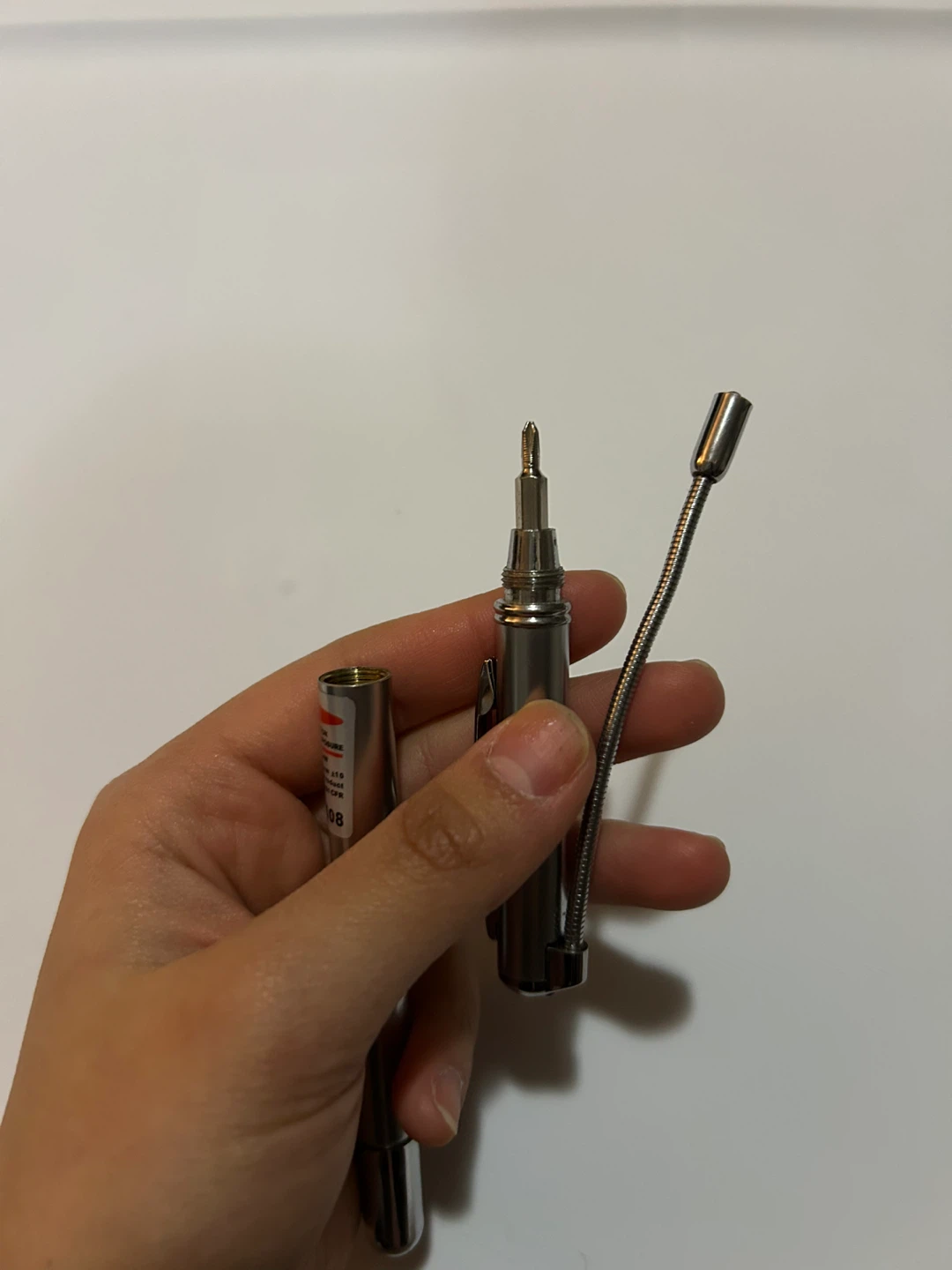 Silver Multi-Tool Pen with Light & Screwdriver - photo 3