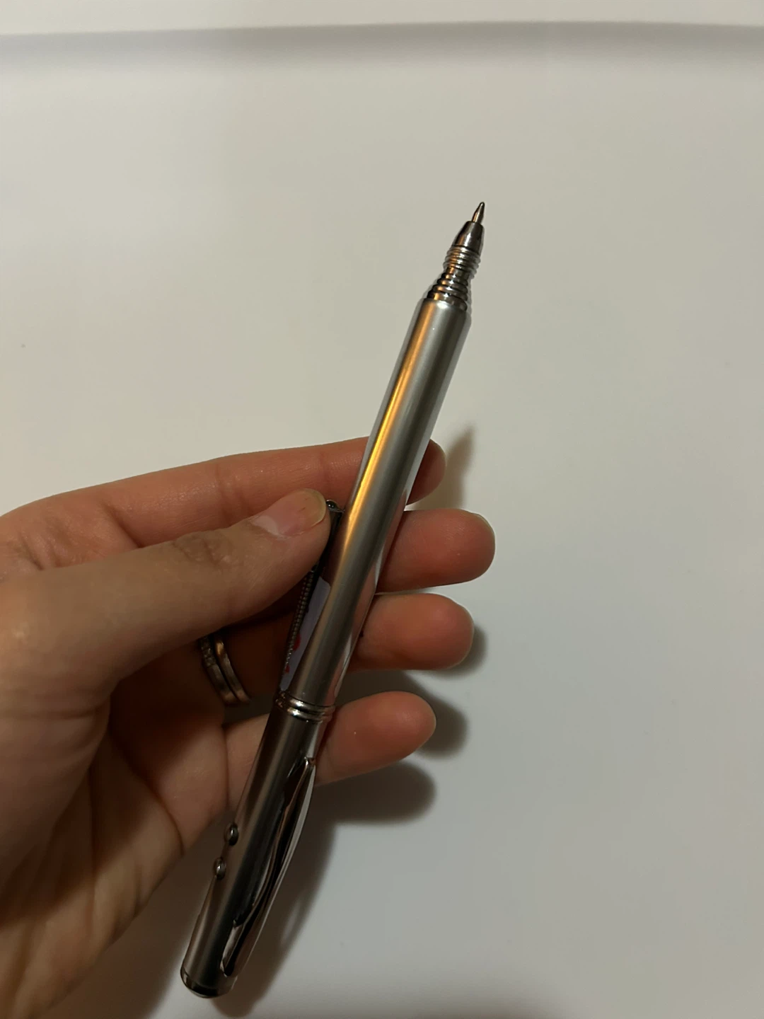 Silver Multi-Tool Pen with Light & Screwdriver - photo 4