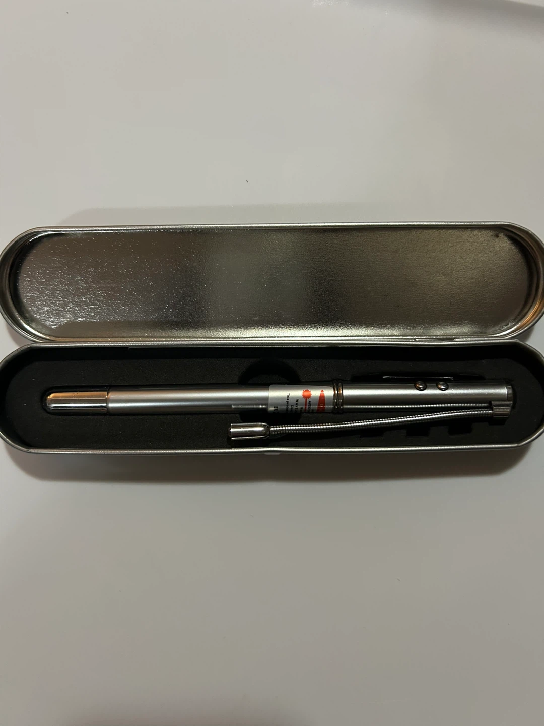 Silver Multi-Tool Pen with Light & Screwdriver