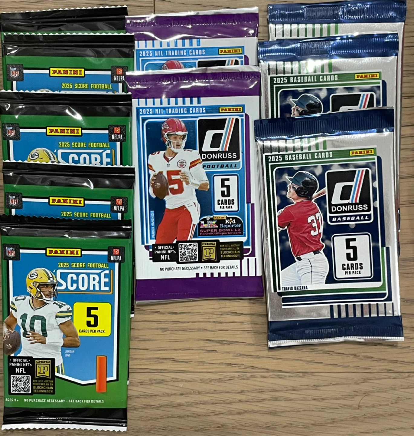 Panini 2025 NFL & Baseball Trading Cards - New!