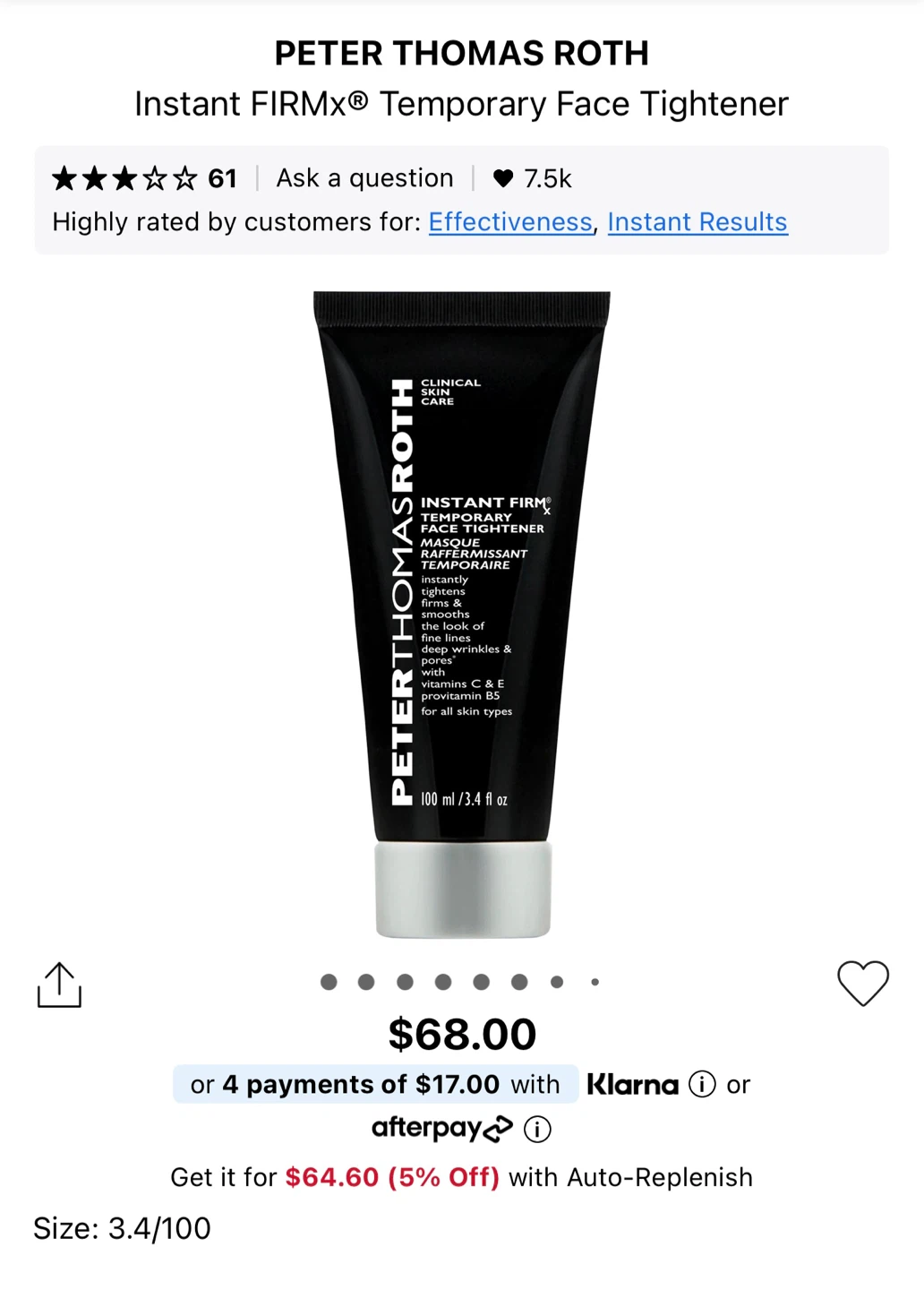 Peter Thomas Roth Instant FIRMx Face Tightener