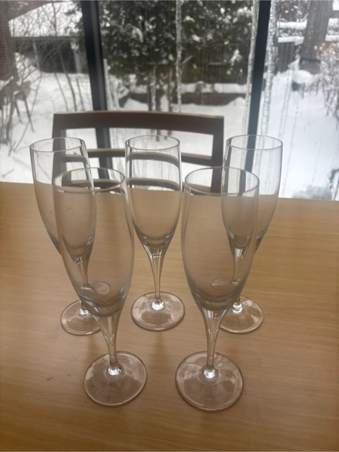 Champagne Flute Glasses - Set of 5