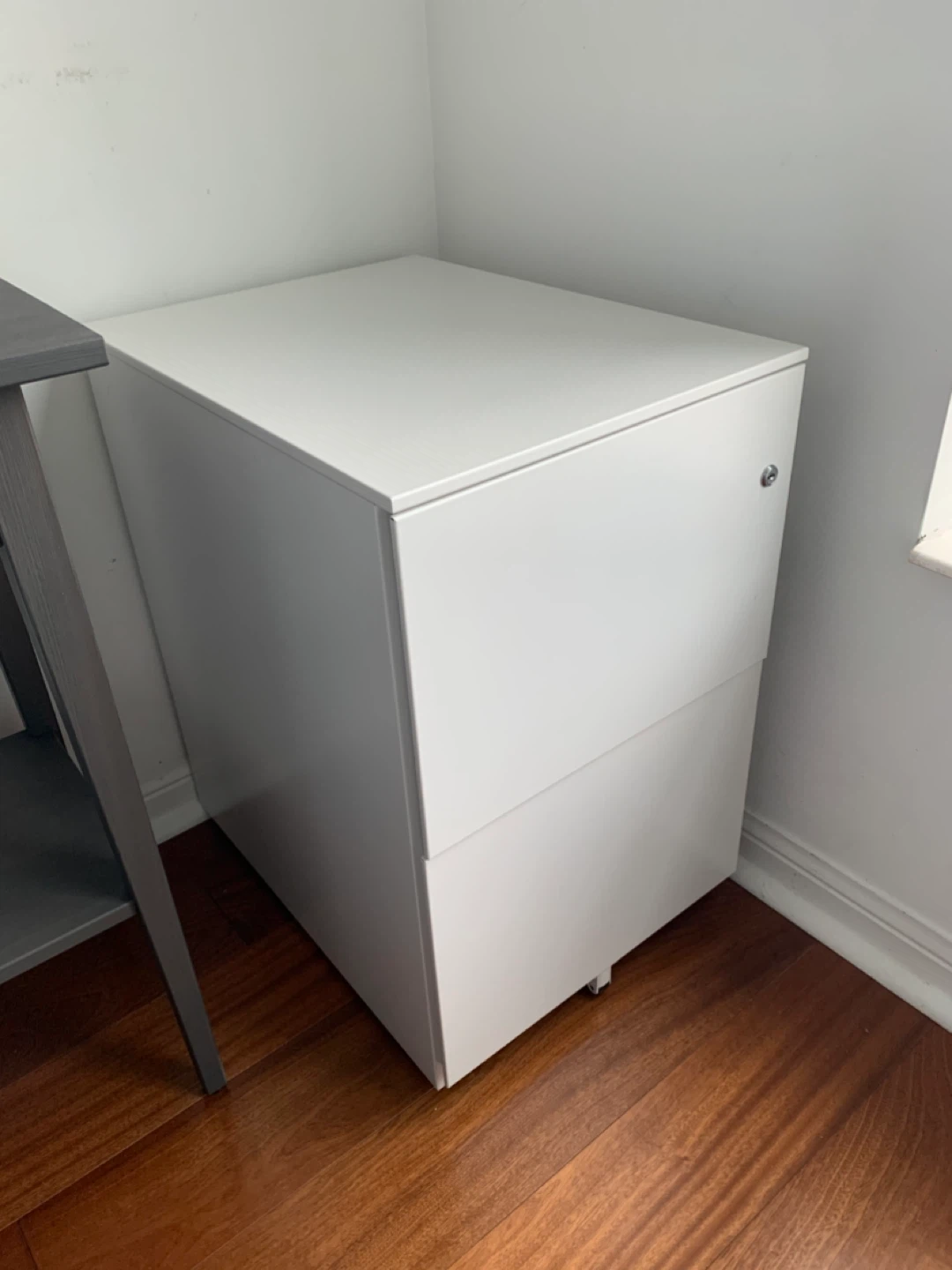 2 Draw Metal White Filing Cabinet