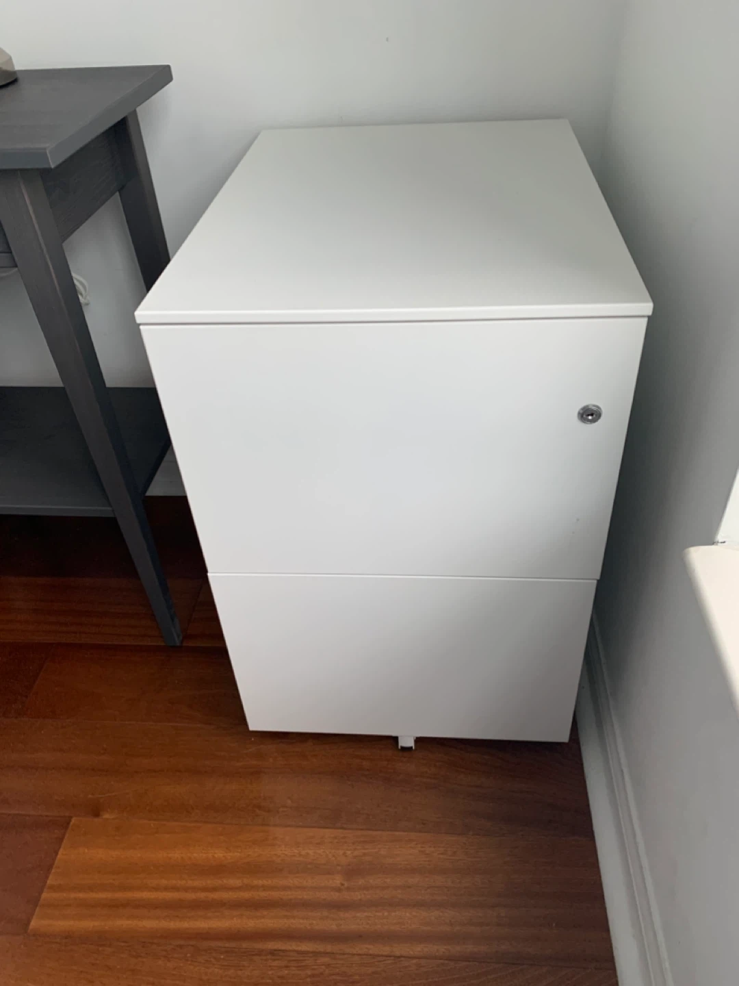 2 Draw Metal White Filing Cabinet - photo 2