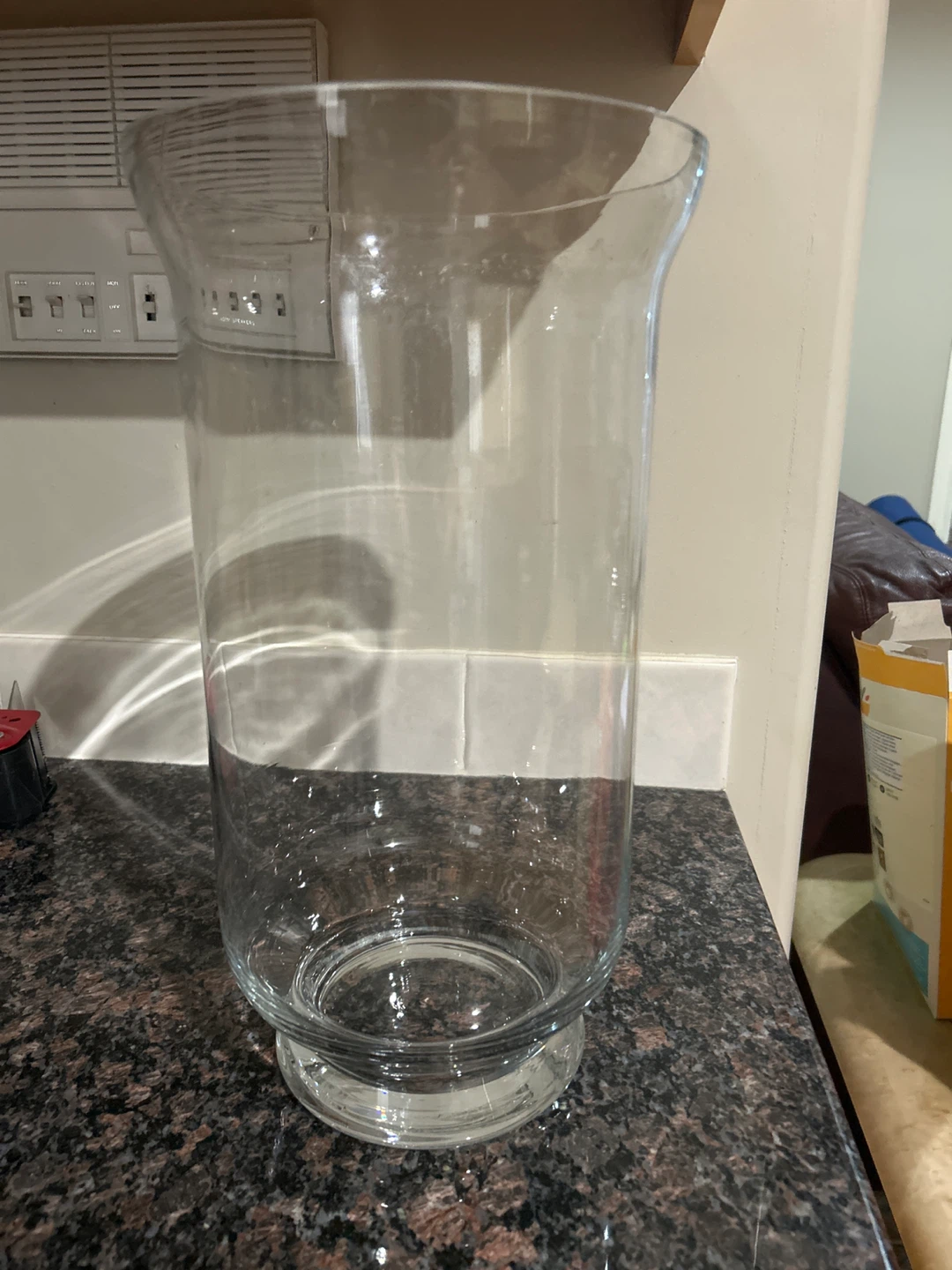 Clear Glass Hurricane Vase