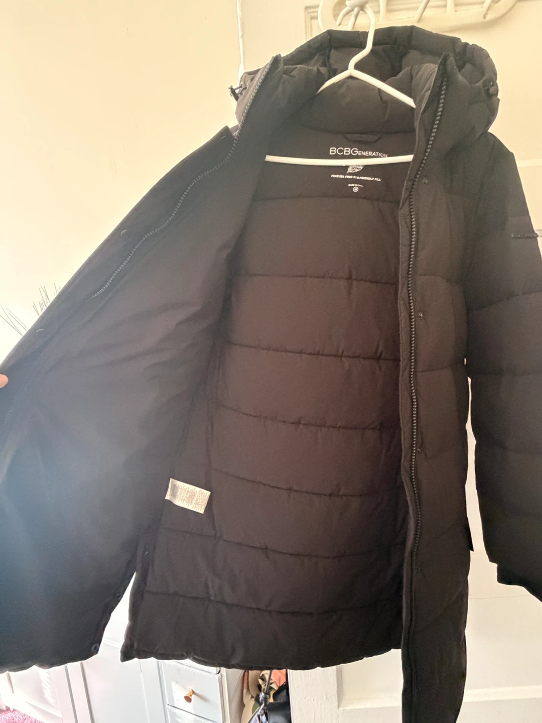 Women’s BCBGeneration Black Puffer Coat - Size M - photo 5