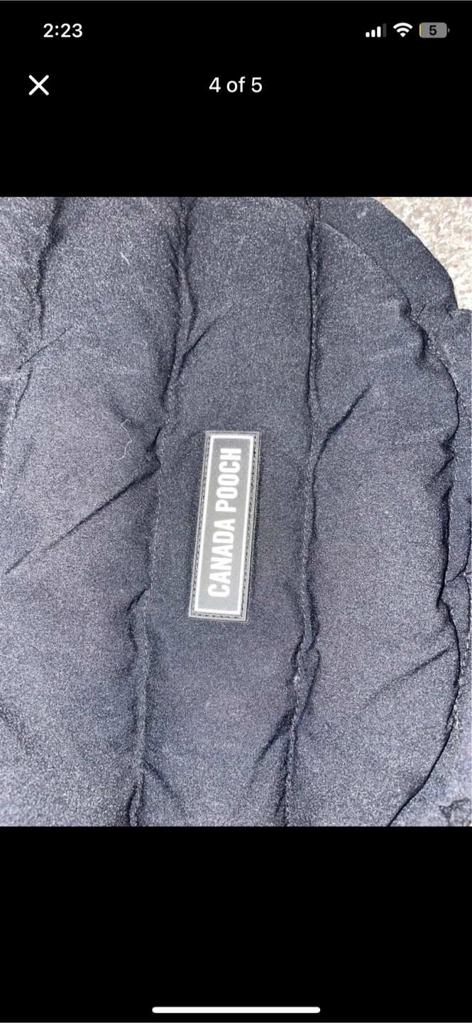Canada Pooch Black Dog Puffer Jacket - Size 24 - photo 4