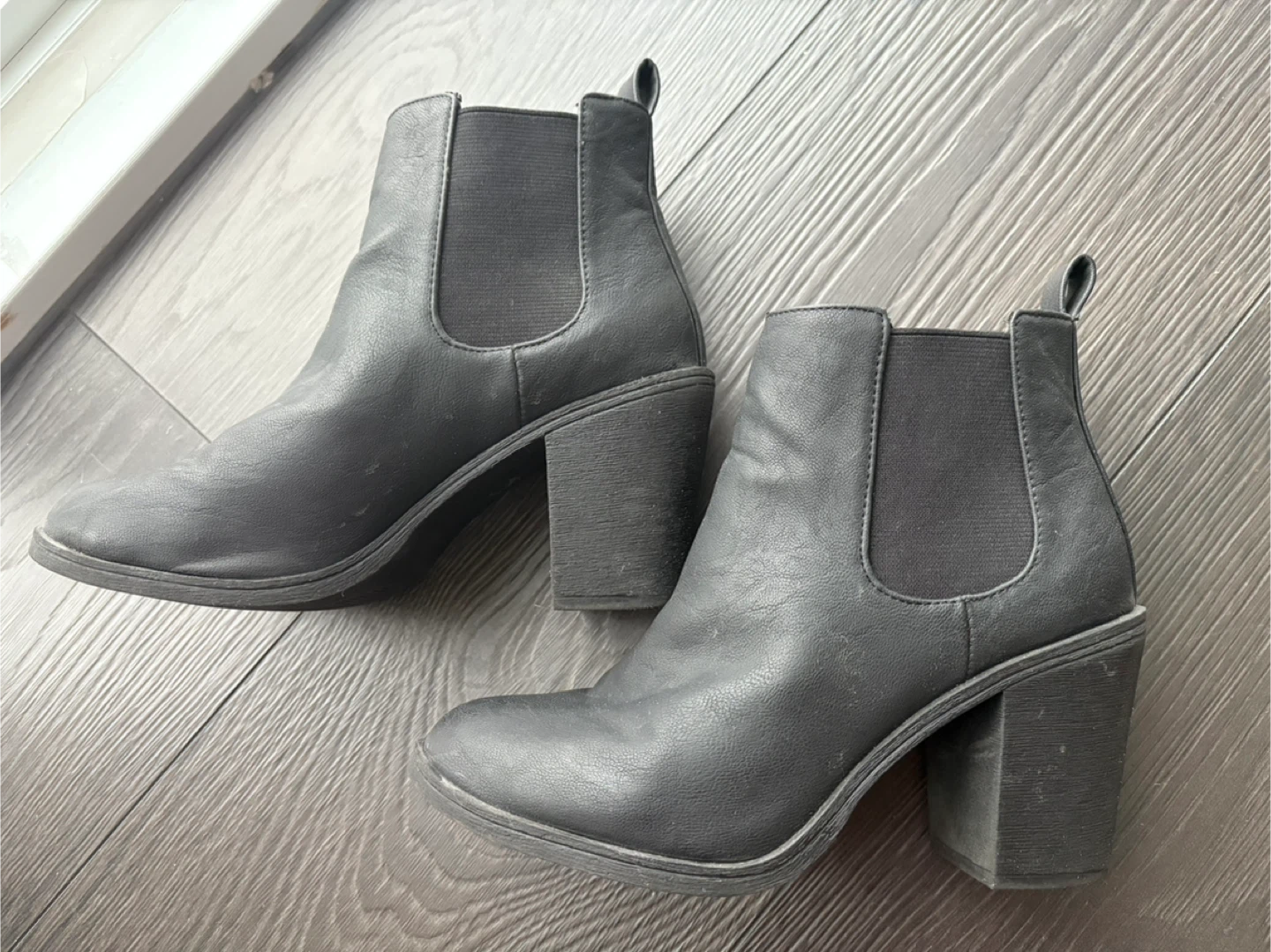 H&M Divided Black Ankle Boots - Size 37