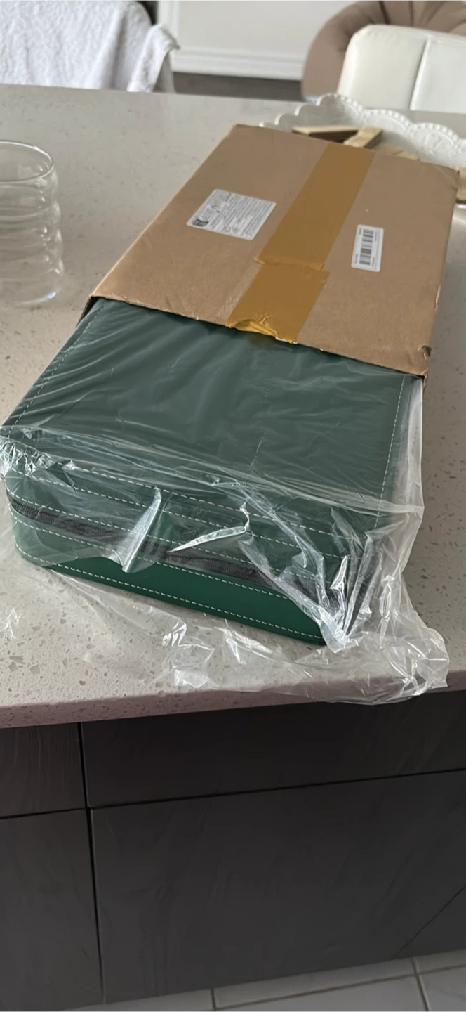 12slots New Green Leather Watch Storage Box - photo 2