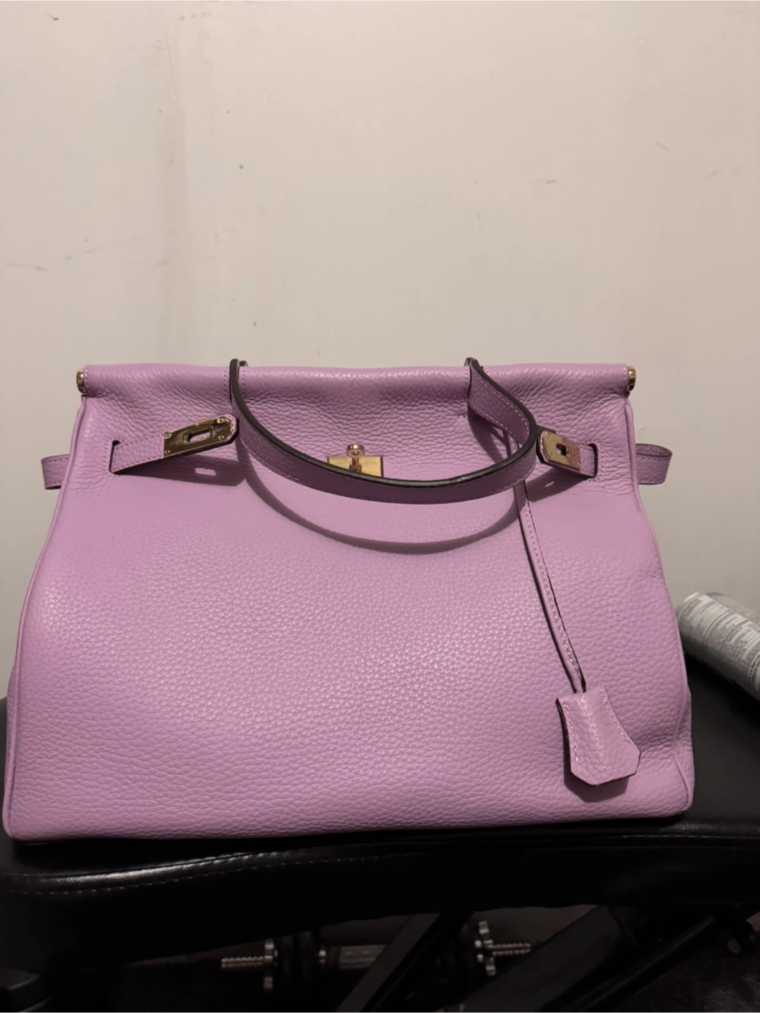 Lilac Leather Handbag