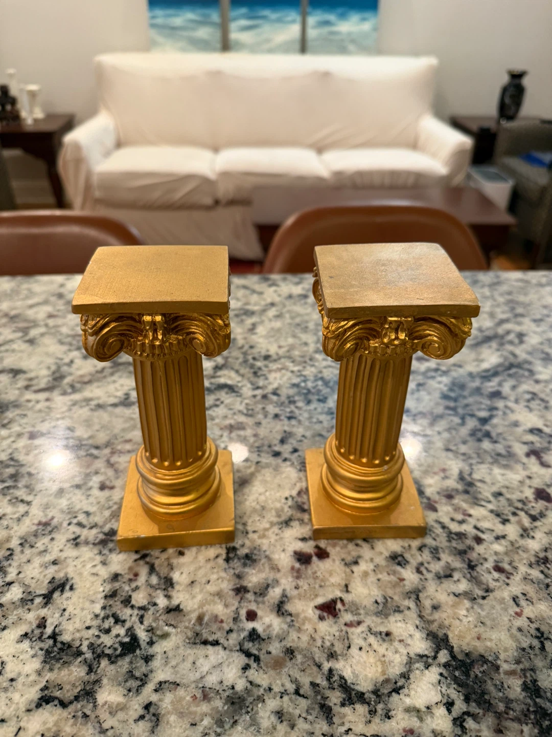 Gold Decorative Column Pedestal( set of 2 ) - photo 3