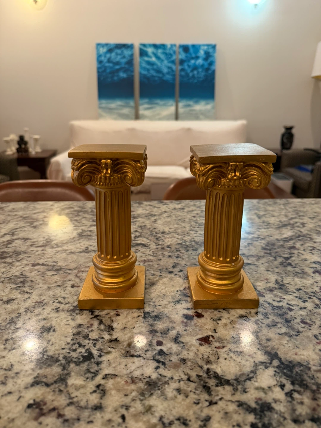Gold Decorative Column Pedestal( set of 2 ) - photo 4