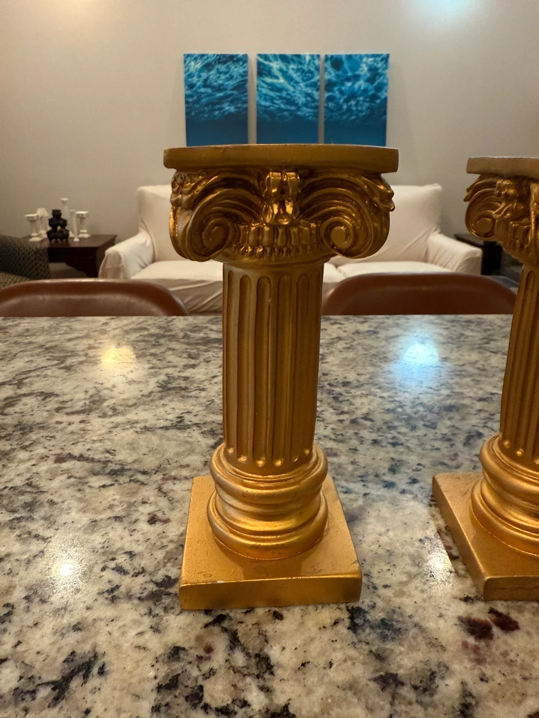 Gold Decorative Column Pedestal( set of 2 ) - photo 2