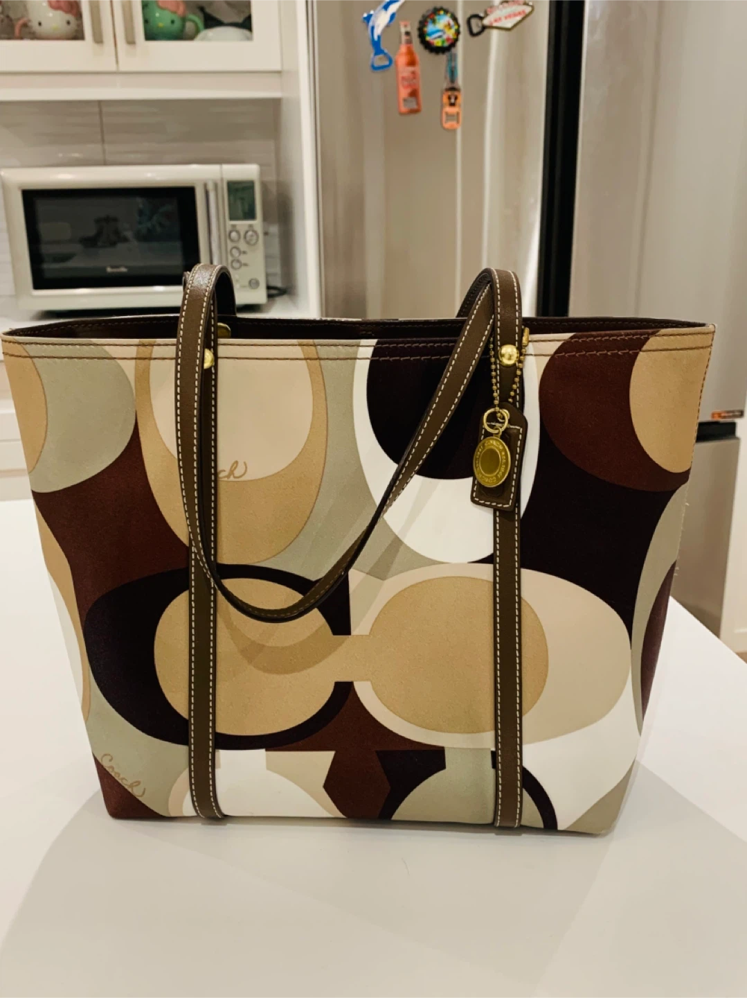 🩷 Coach Optic Sateen  Multicolor Tote Bag 🩷