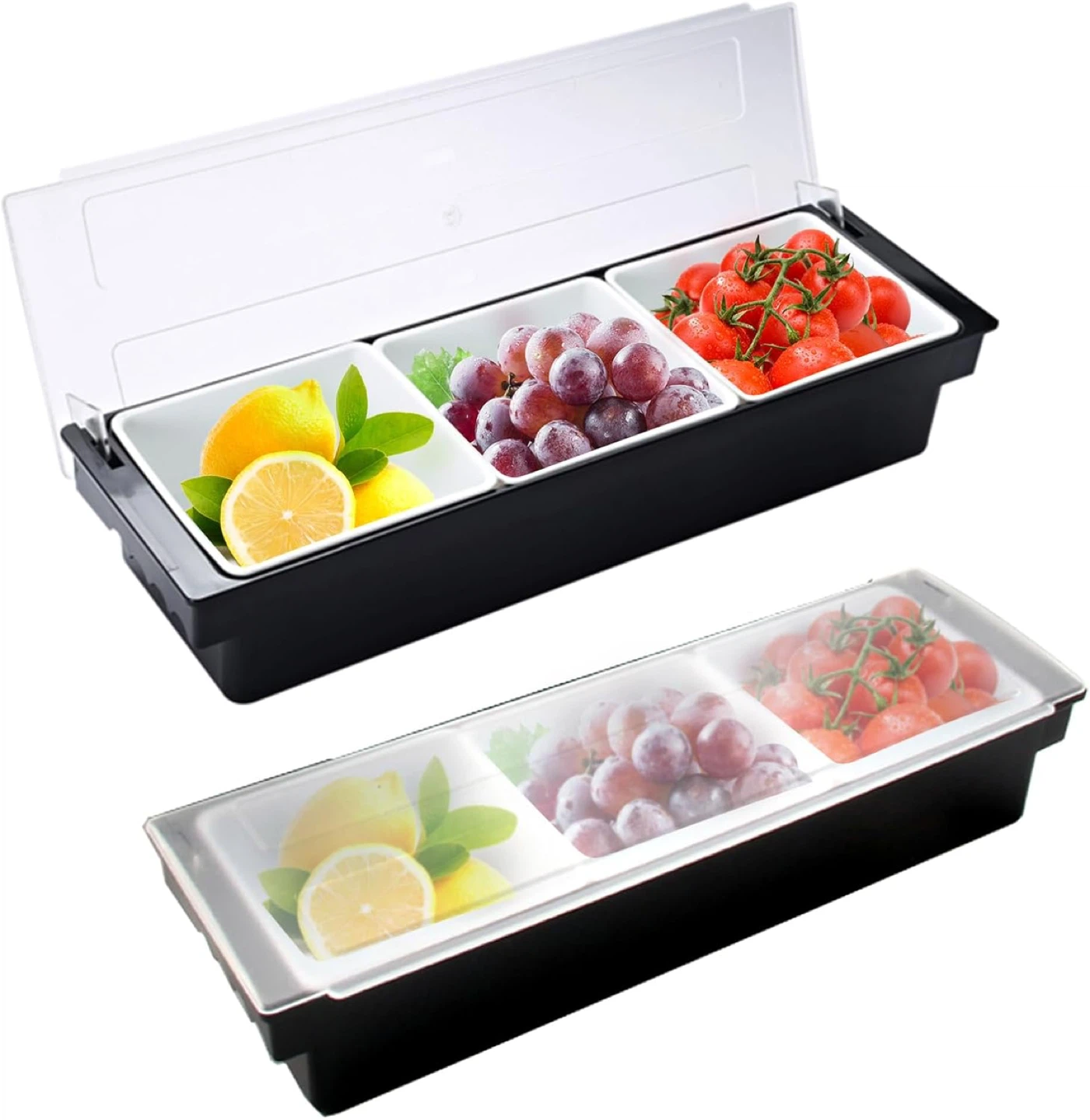 Food Condiment Caddy Server Dispenser, Ice Storage Contai