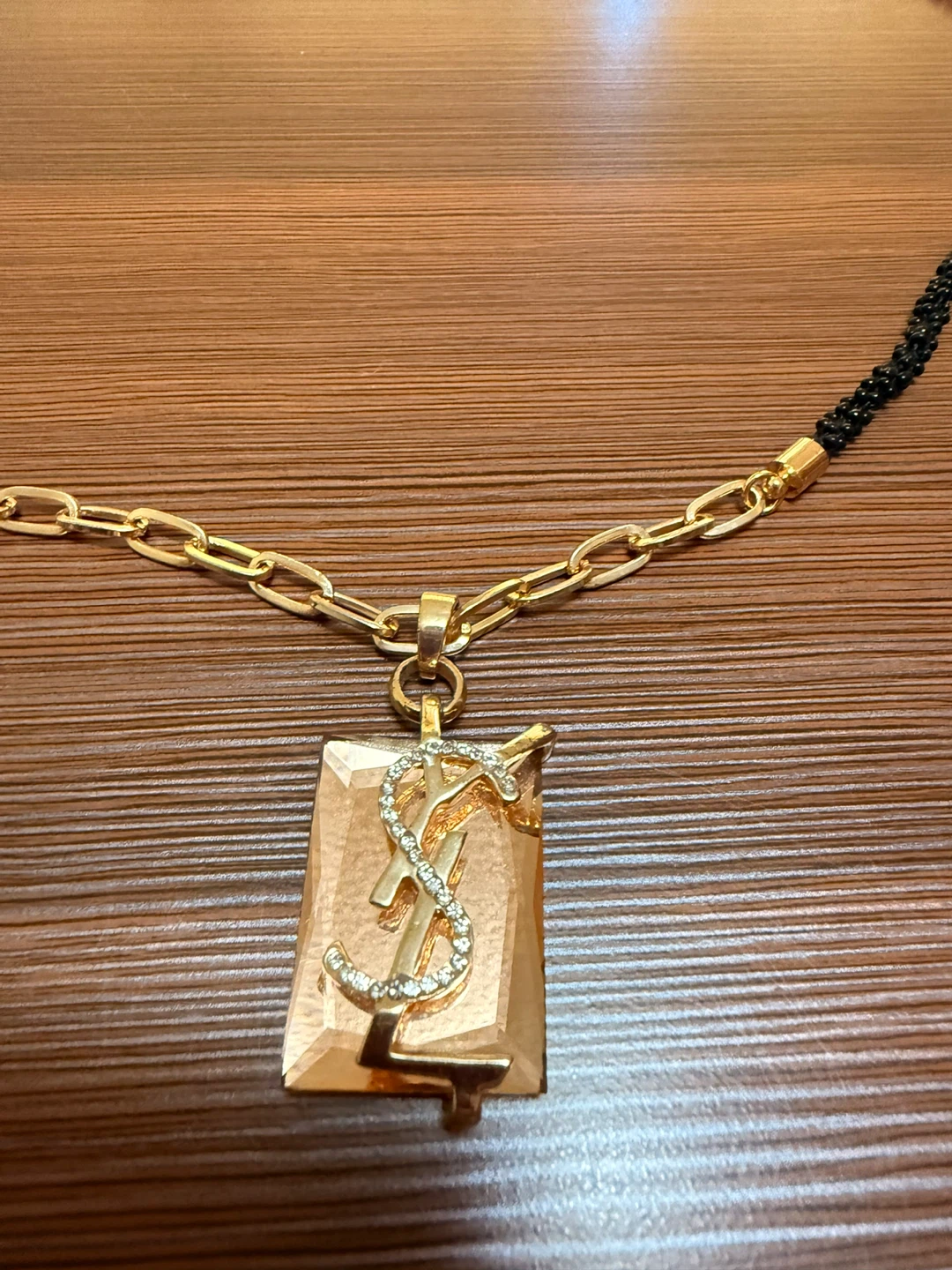 YSL Inspired Gold Tone Necklace - photo 3