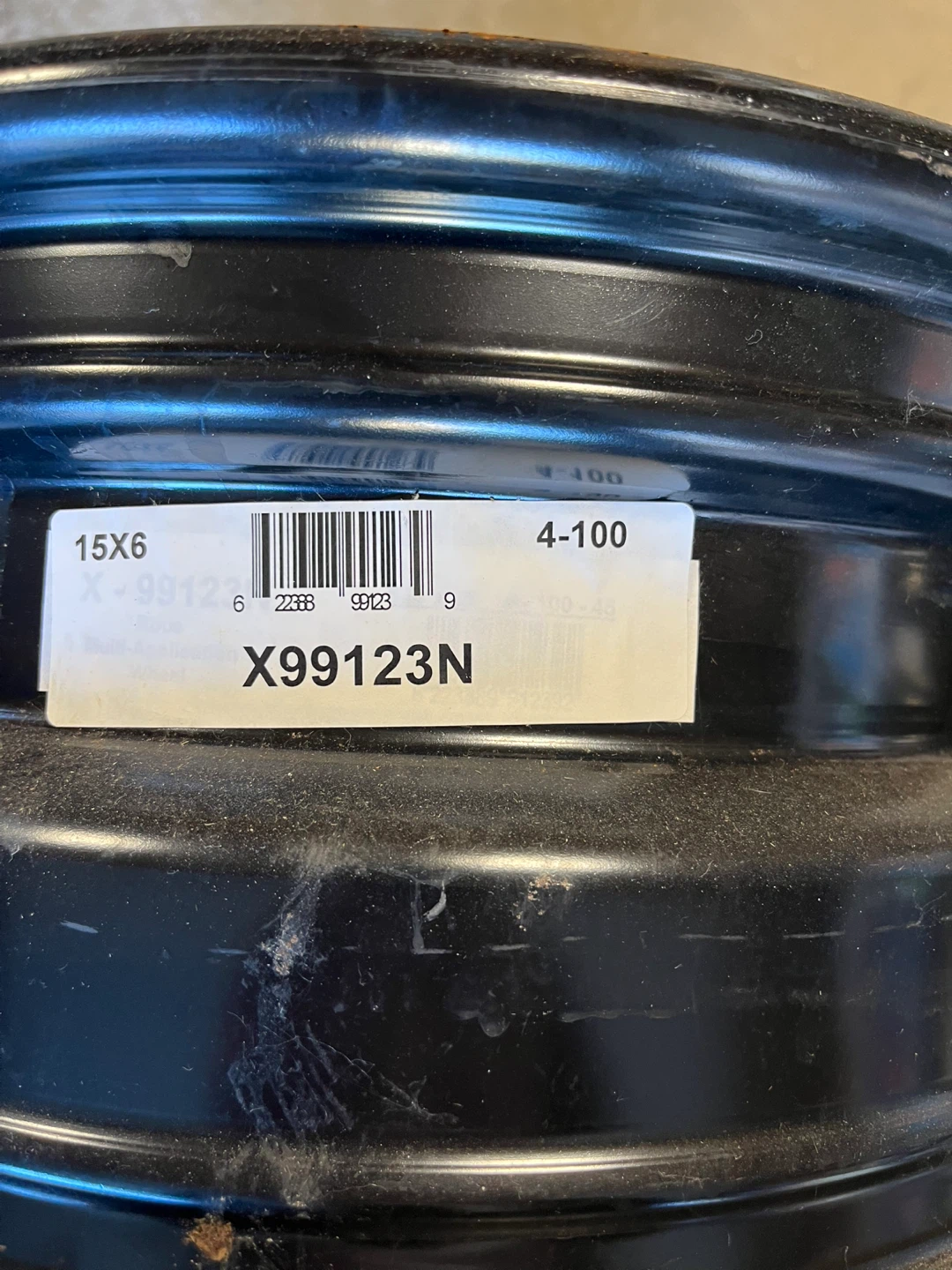 Pair of Black Steel Wheels 15x6 4-100 - photo 2