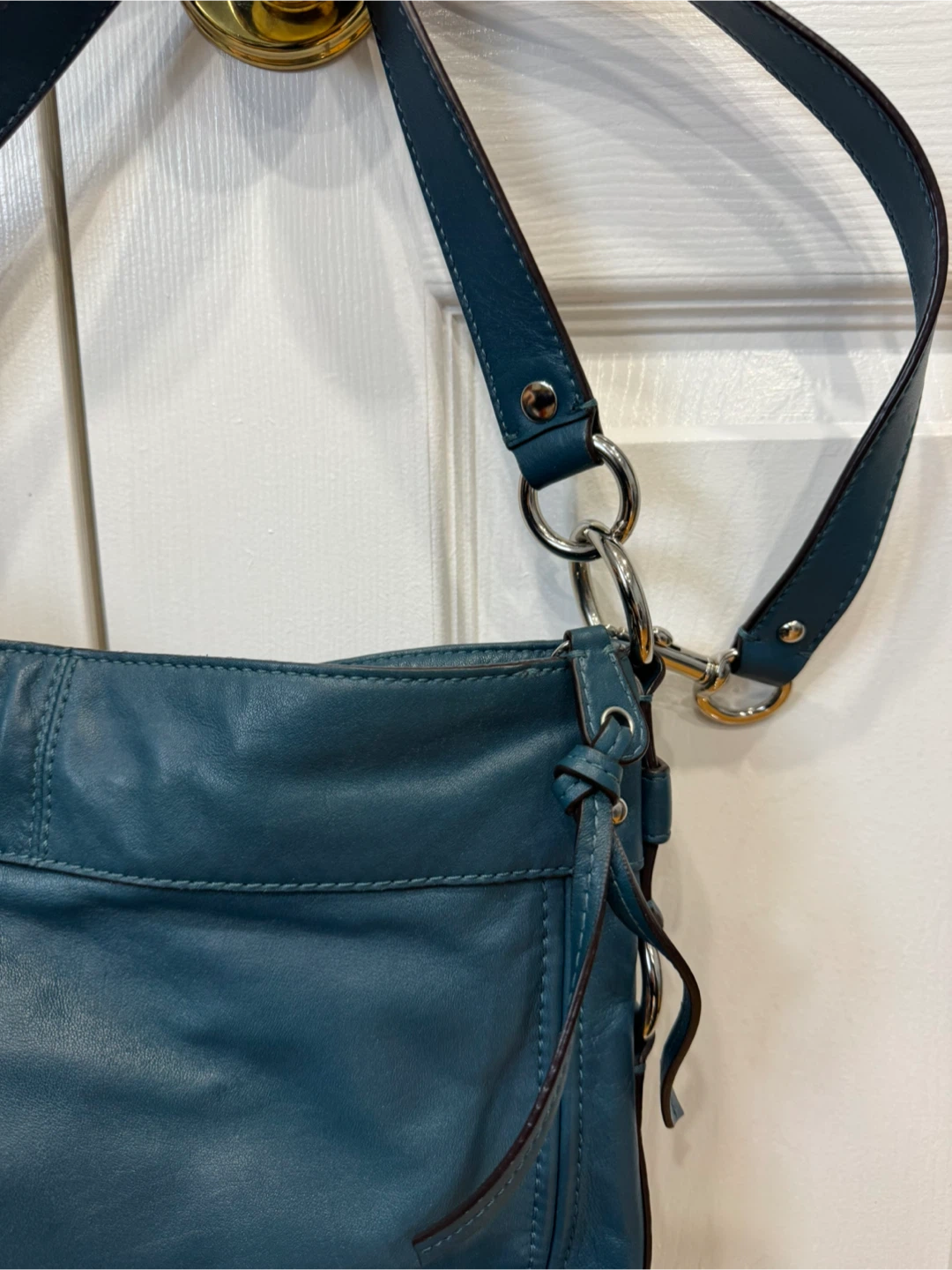 Coach Blue Leather Shoulder Bag - photo 2