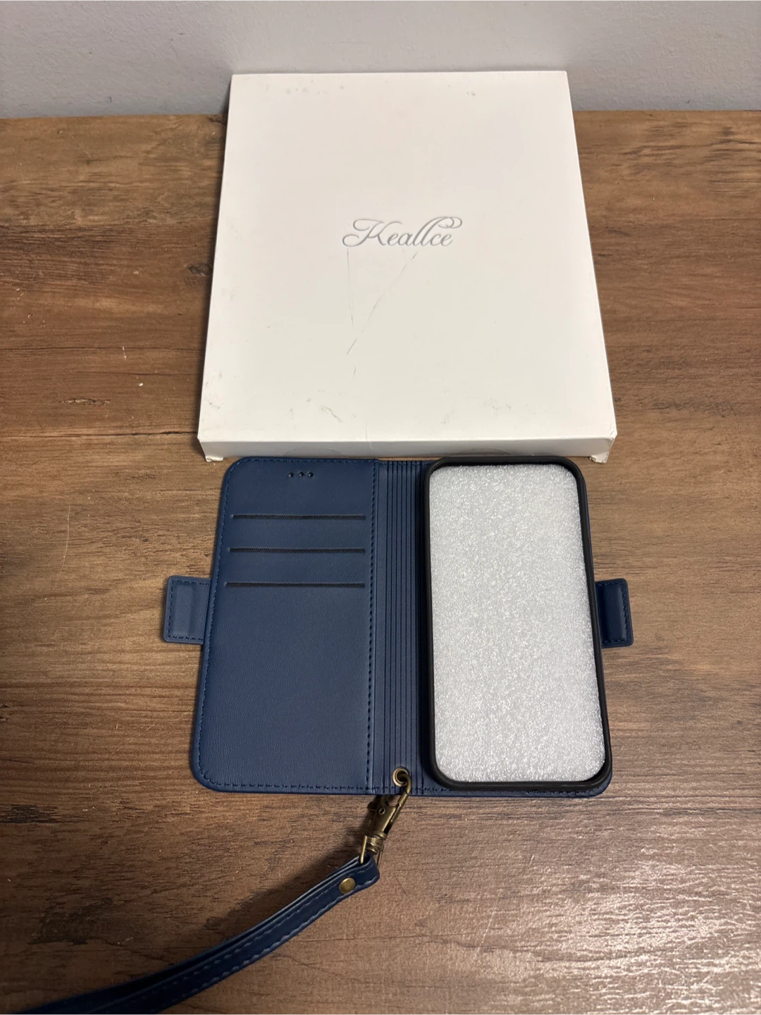 Keallce Blue iPhone 12 Case with Wallet and Wrist Strap - photo 4