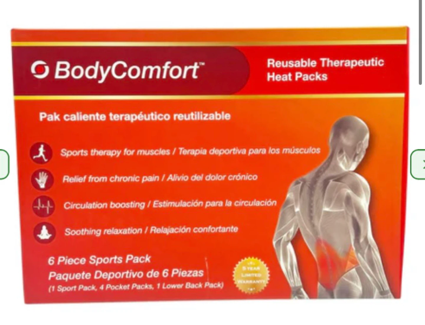 6 piece - BodyComfort Reusable Therapeutic Heat Packs - 6 Piece - photo 2