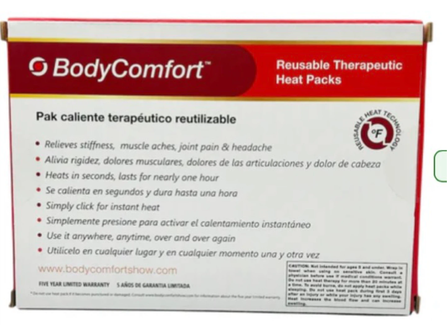 6 piece - BodyComfort Reusable Therapeutic Heat Packs - 6 Piece - photo 3