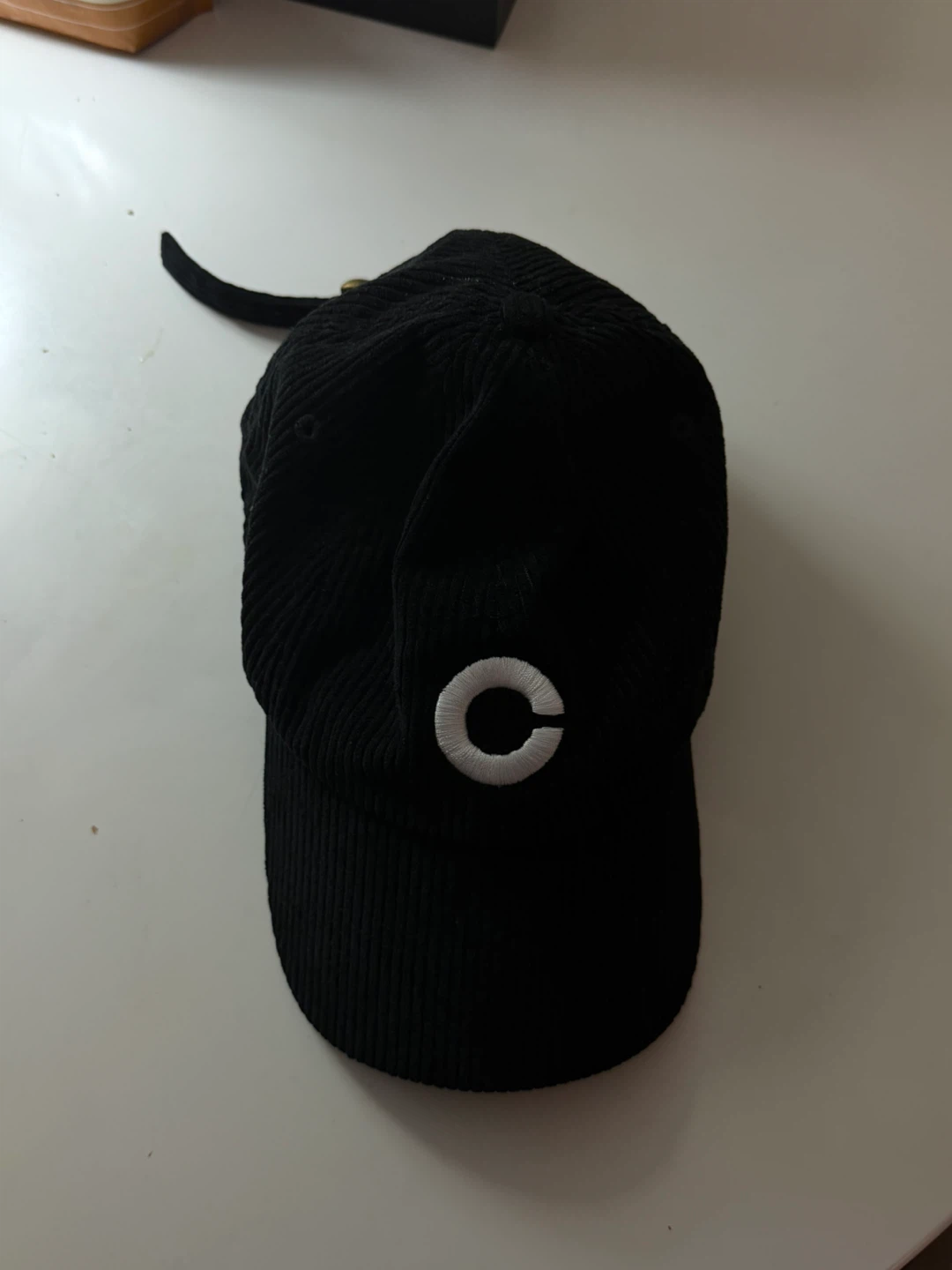 Coinbase Logo Black Corduroy Baseball Cap