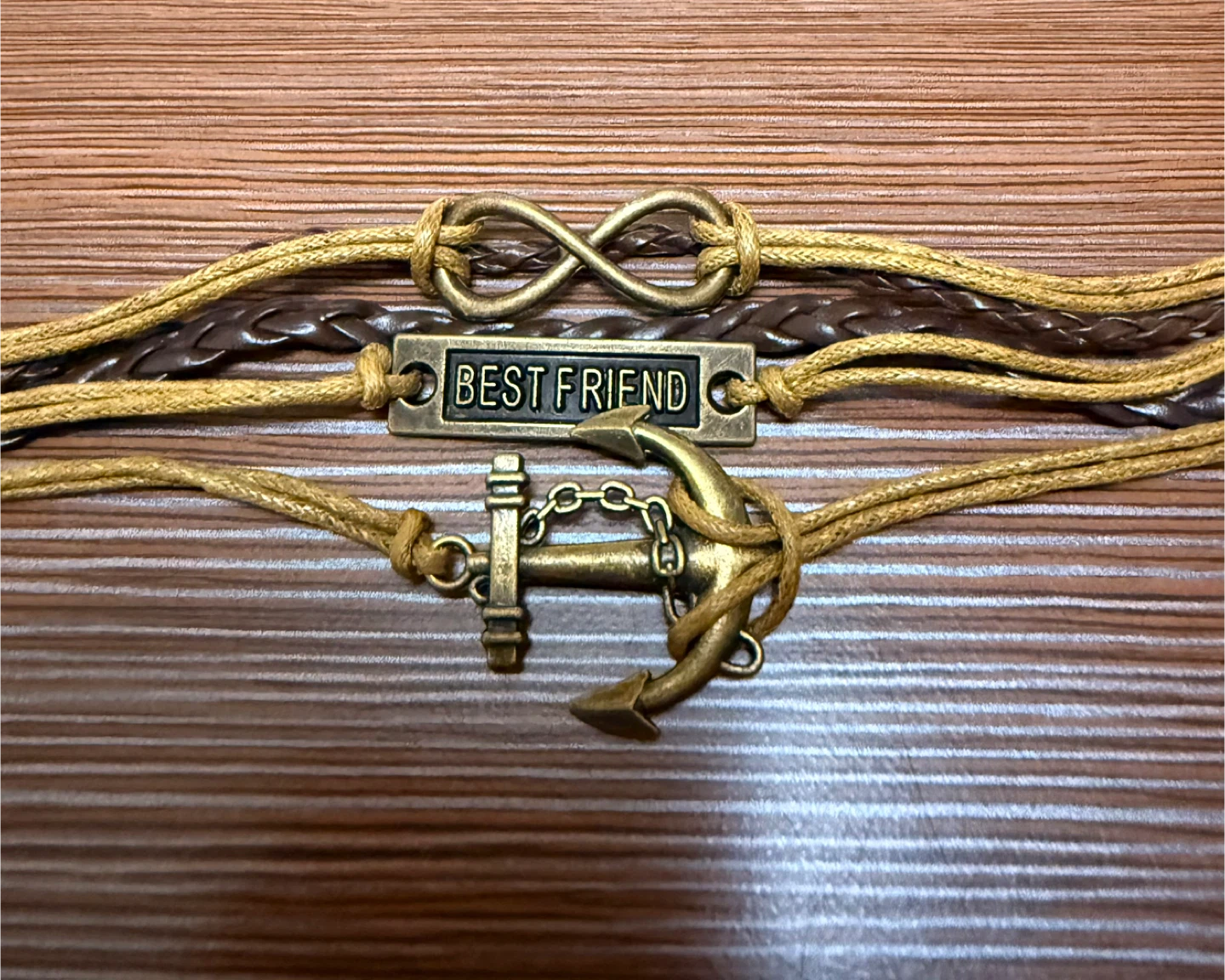 Best Friend Anchor Infinity Bracelet