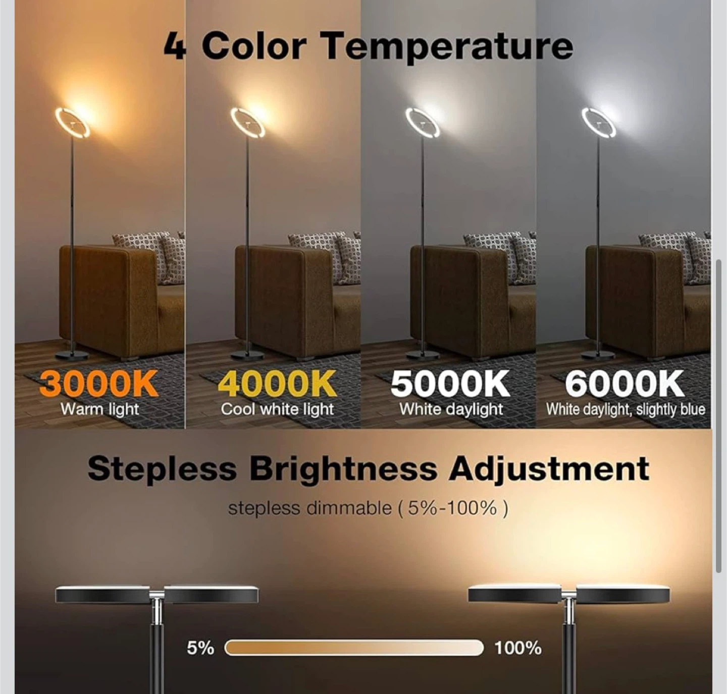 Modern LED Spiral Floor Lamp - Adjustable Lighting - photo 4