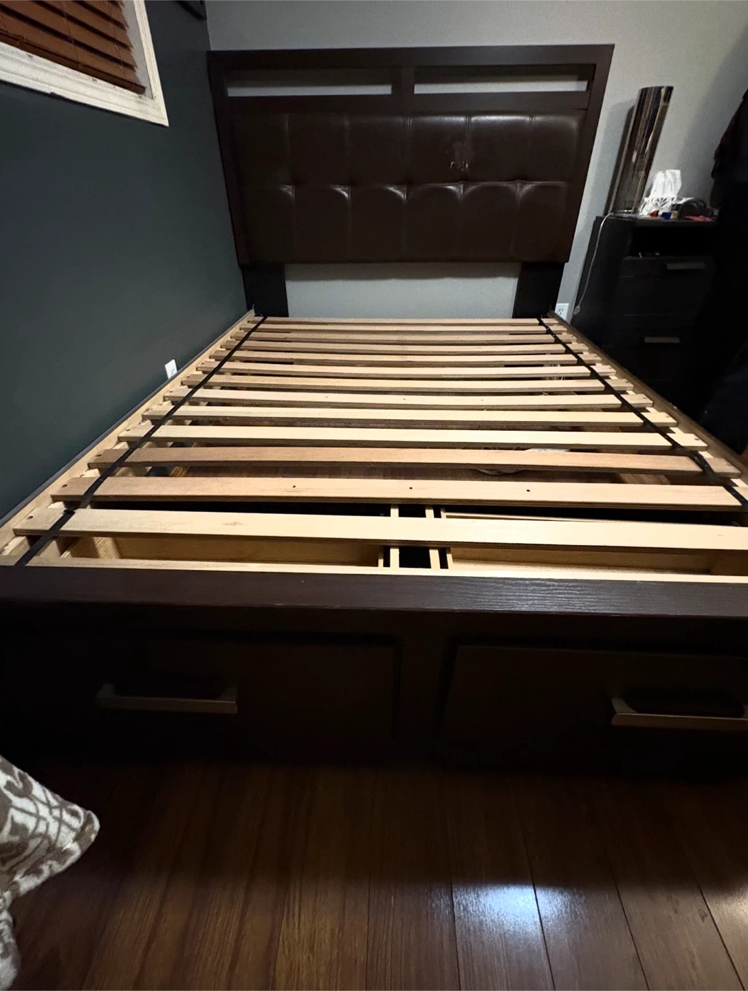 Queen Size storage Bed Frame and Mattress