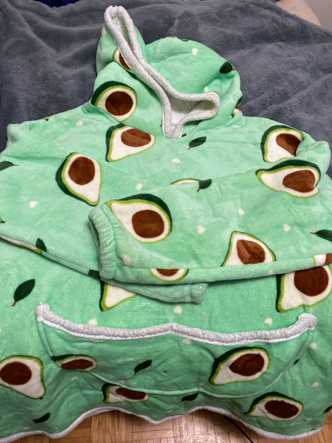 Avocado Print Snuggle Hoodie Blanket