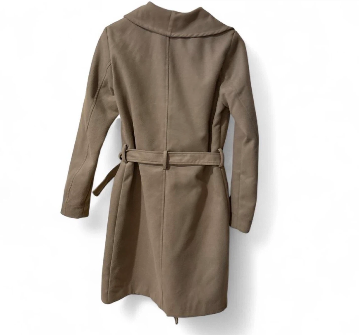 Jacqueline de Yong XS Beige Belted Coat - photo 5